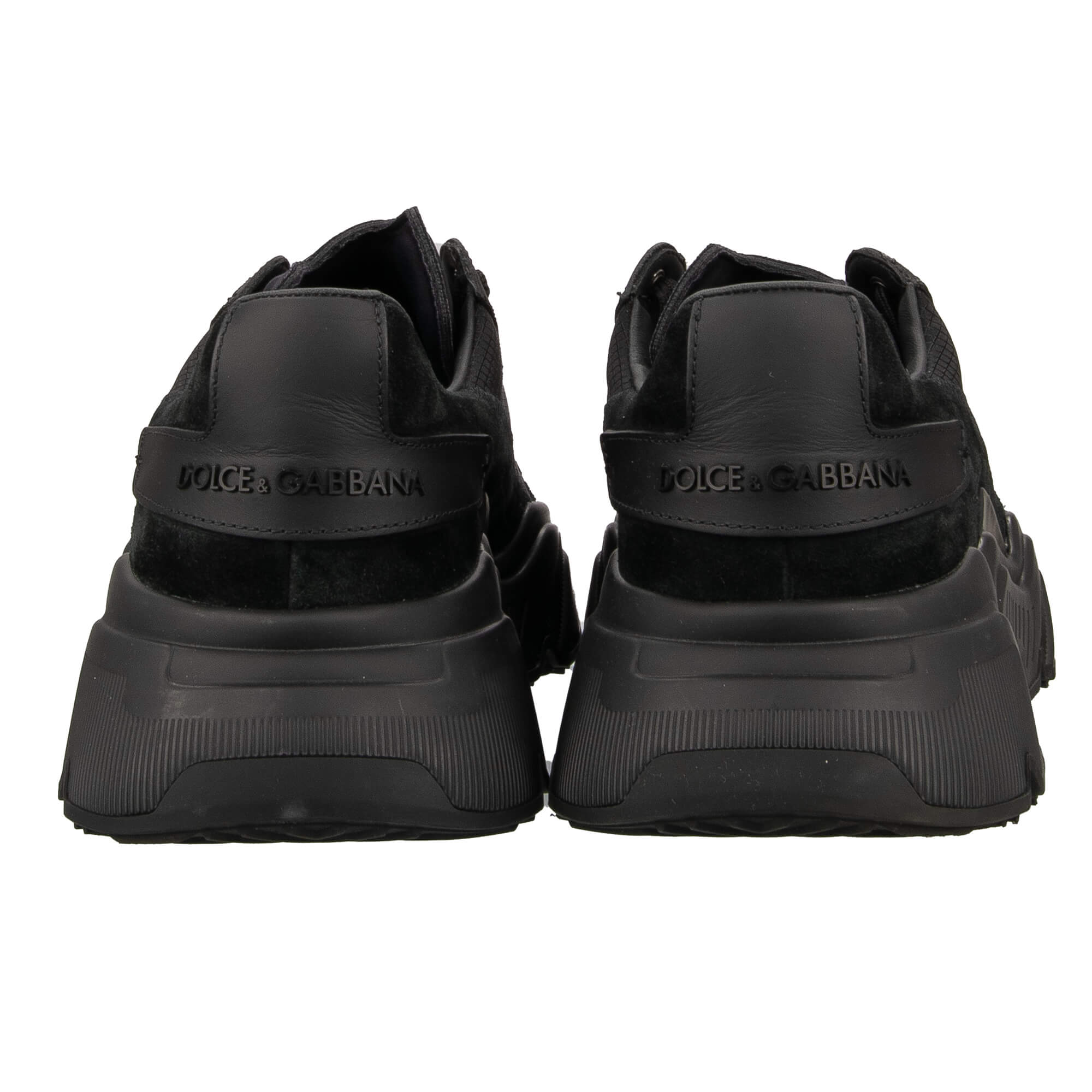 Low-Top Wildleder und Nylon Sneaker DAYMASTER mit DG Logo in schwarz von DOLCE & GABBANA