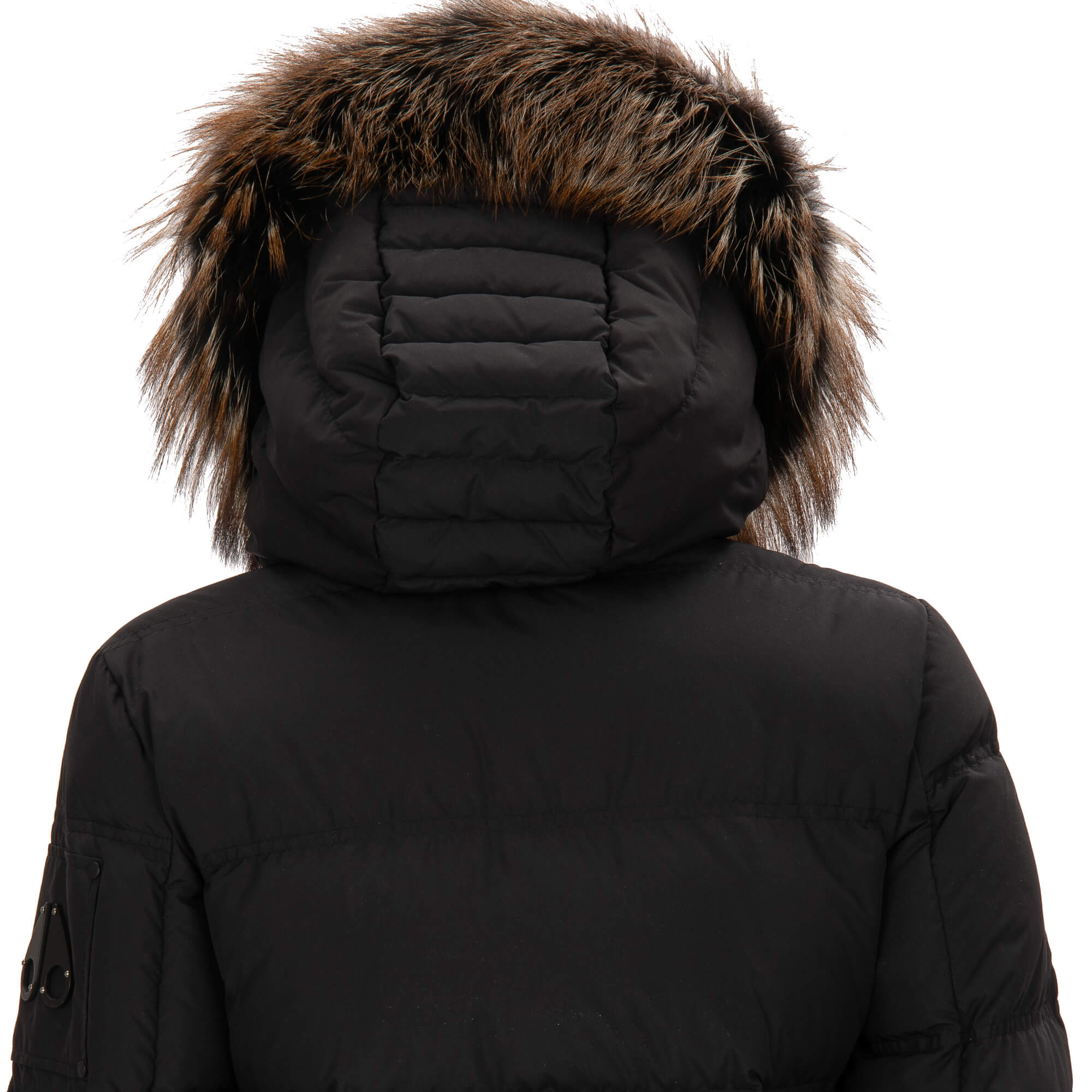 VIKING Parka / Jacke mit Pelz Kapuze und Gänsefedern in Schwarz von MOOSE KNUCKLES
