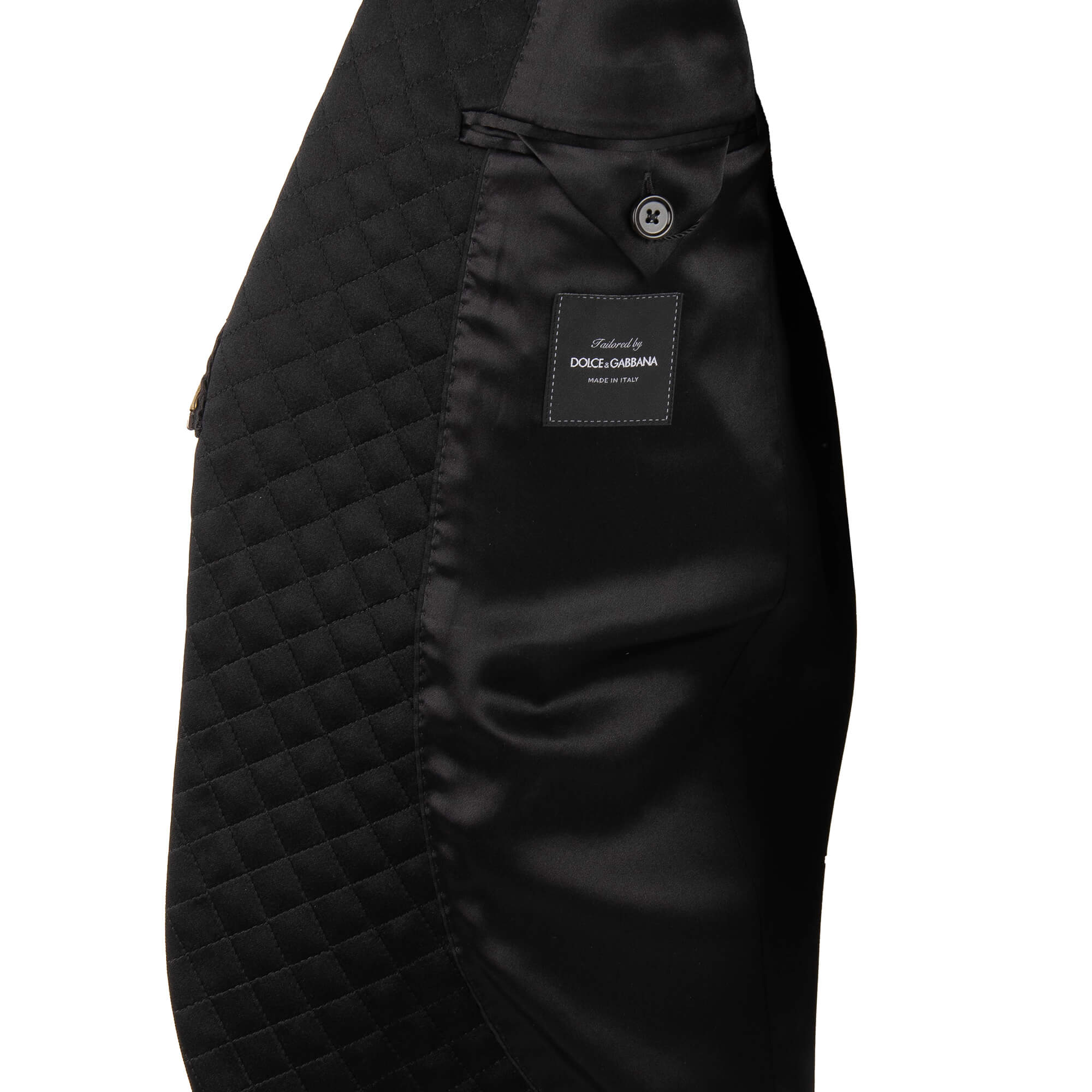 Stunning Baroque Style velvet tuxedo / blazer with handmade golden seam and pearls all-over embroidery, rope fastening studded shawl lapel and pockets by DOLCE & GABBANA