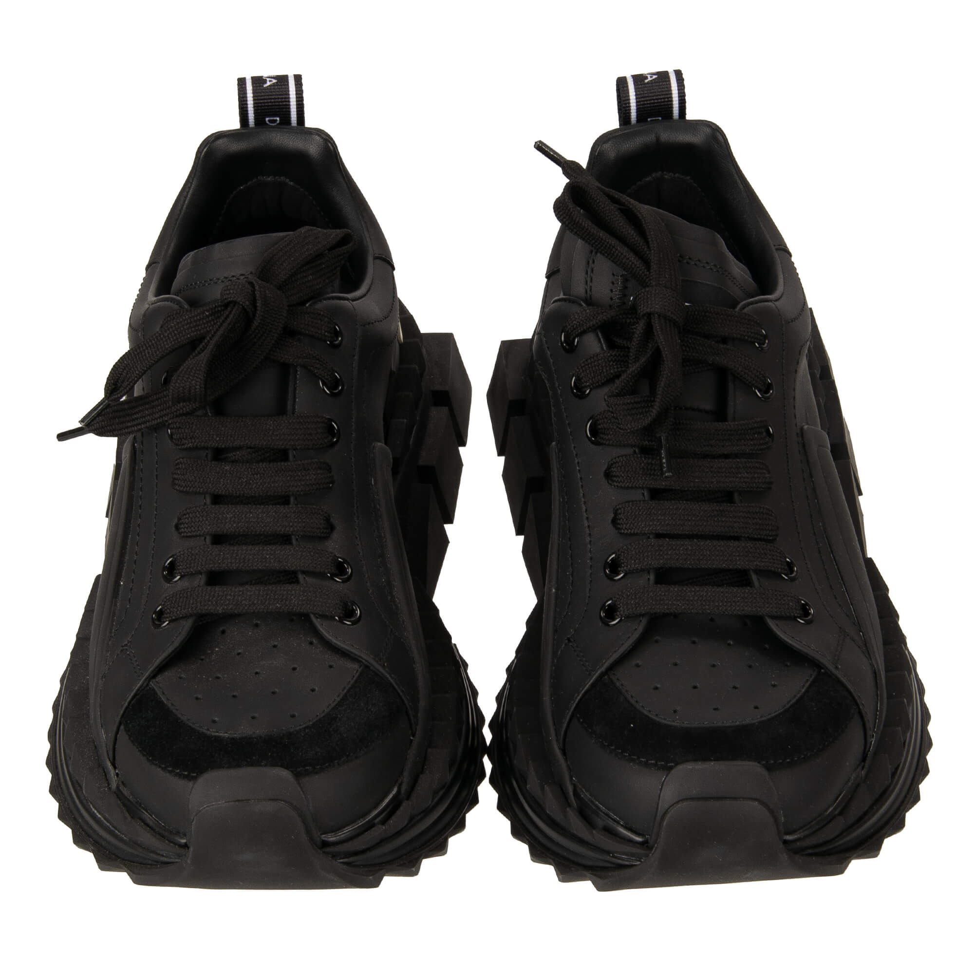 Plateau Sneaker SUPER QUEEN mit DG Logo in Black and White von DOLCE & GABBANA