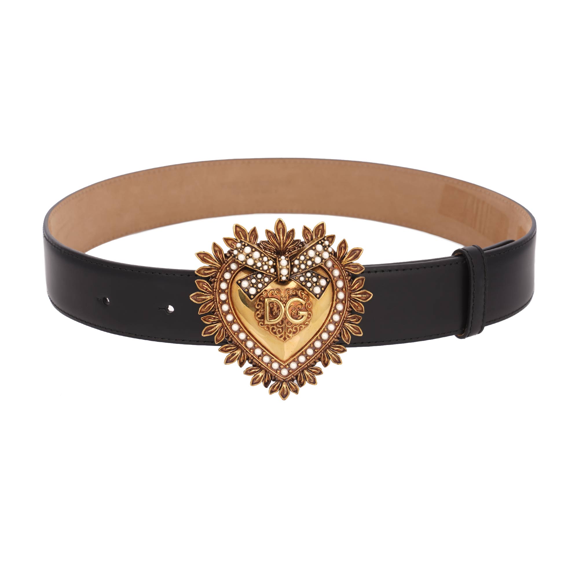 Pearl Heart Black Belt‎ Pearl Detailed Black Corset Belt – HipHopCloset.com main image 3