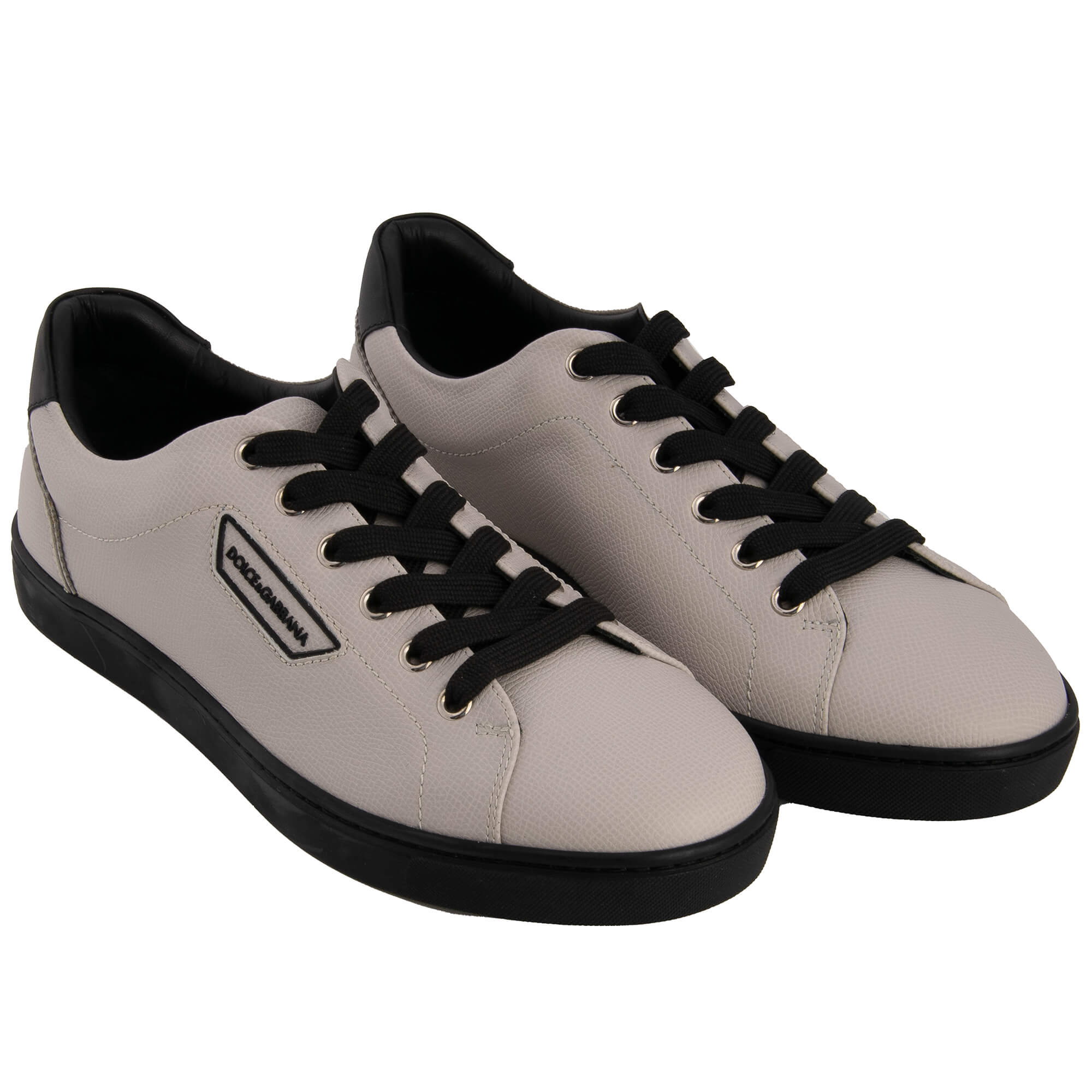 DG Logo Low Top Men Sneaker Shoes LONDON Gray Black 39.5 US 6.5