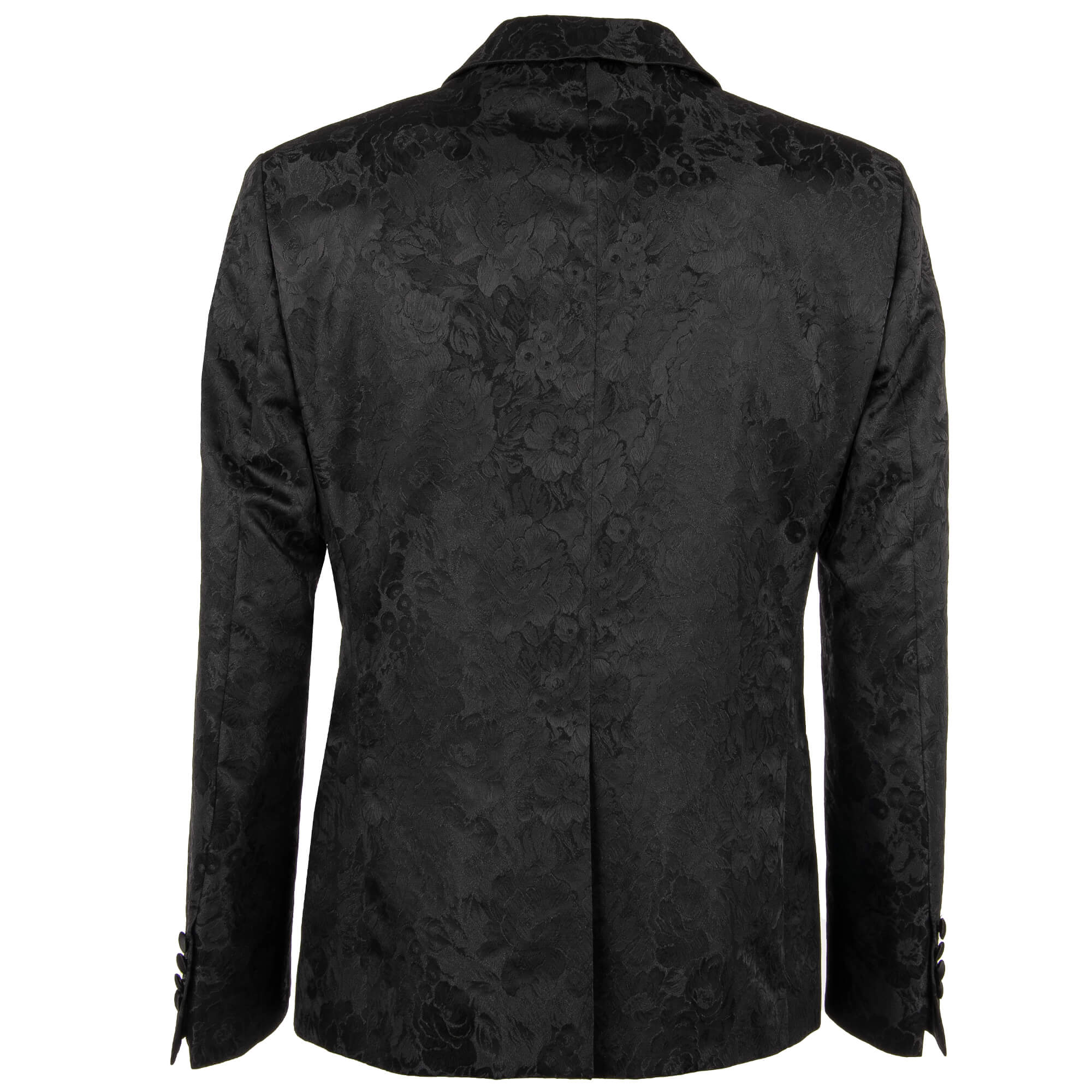 Floral Printed Blazer DAMASCATO NERO with contrast satin reverse and logo in front by PHILIPP PLEIN