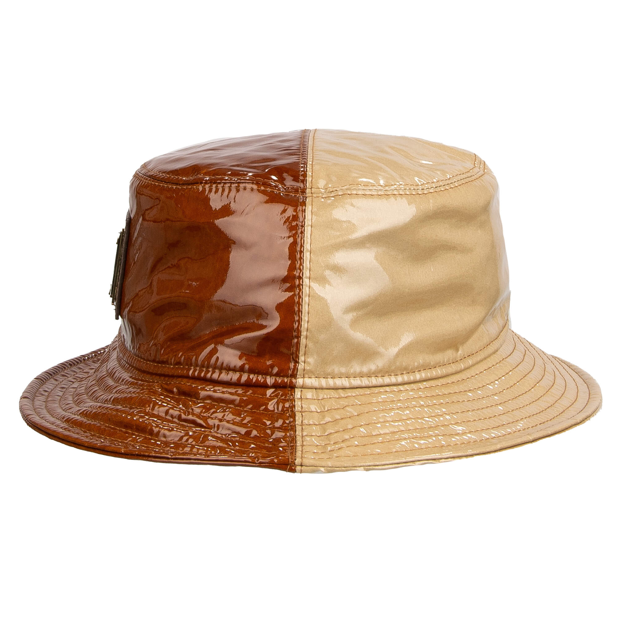Coated silk Fisherman Hat / Bucket Hat with DG metal logo plate by DOLCE & GABBANA 