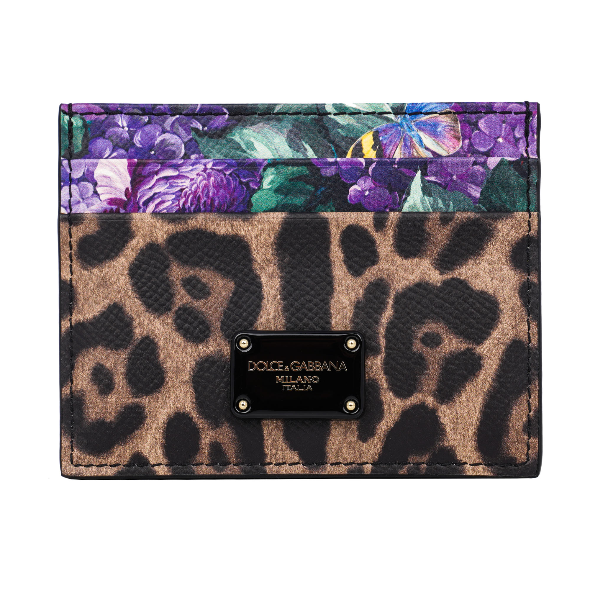 DJ Khaled Leopard Leder Kartenetui Etui Logo Schild Lila Braun