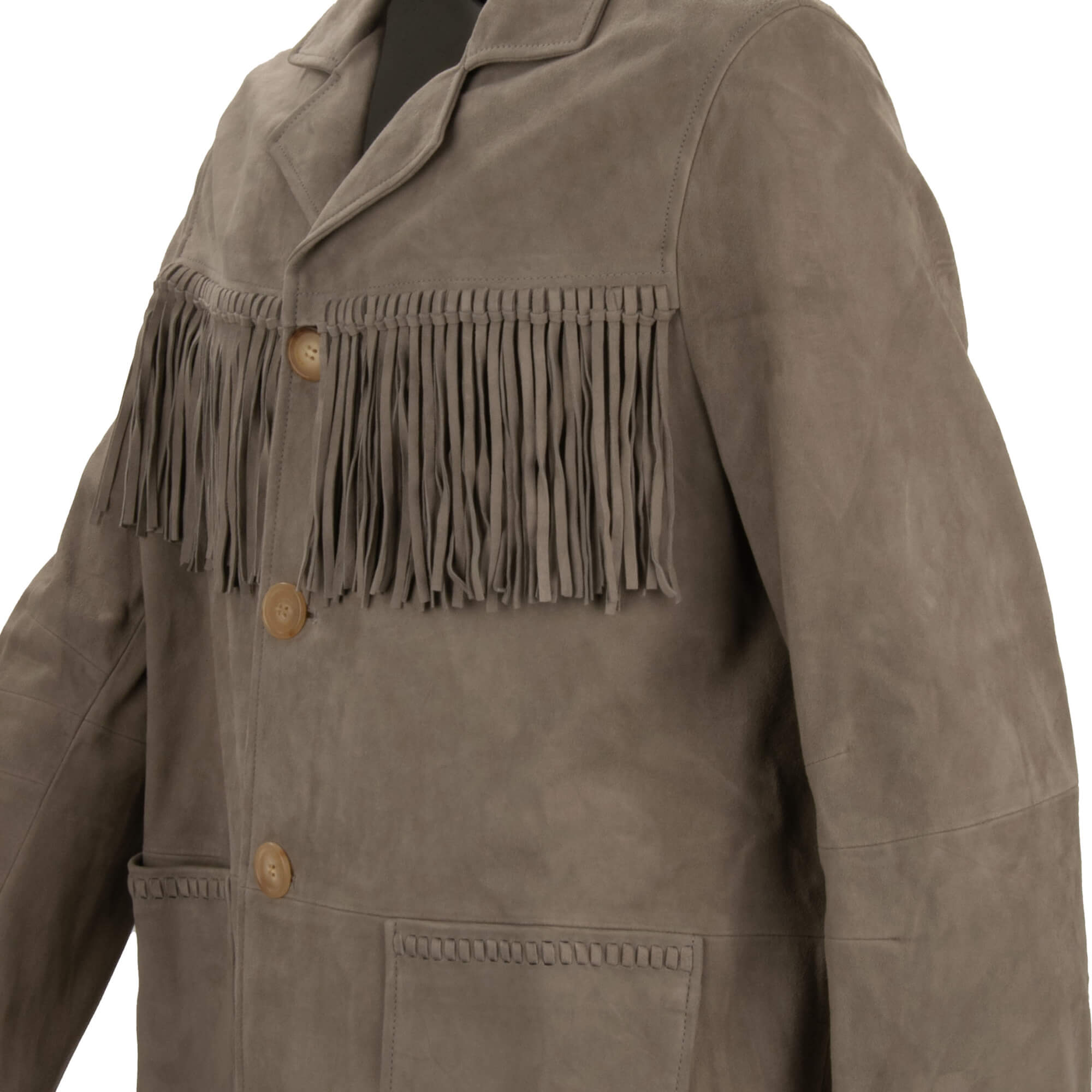 Wildleder Jacke mit Fransen und Taschen von AMIRI