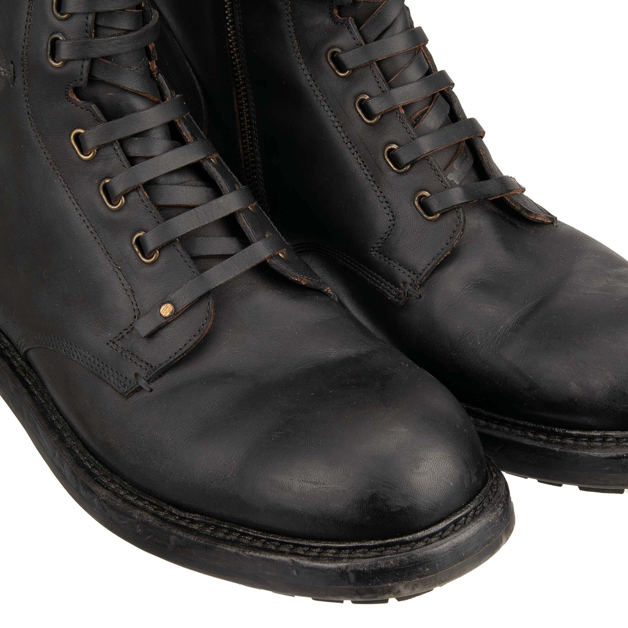Stiefeletten BERNINI mit dekorativen Schnürsenkelverschluß in Dunkelbraun von DOLCE & GABBANA