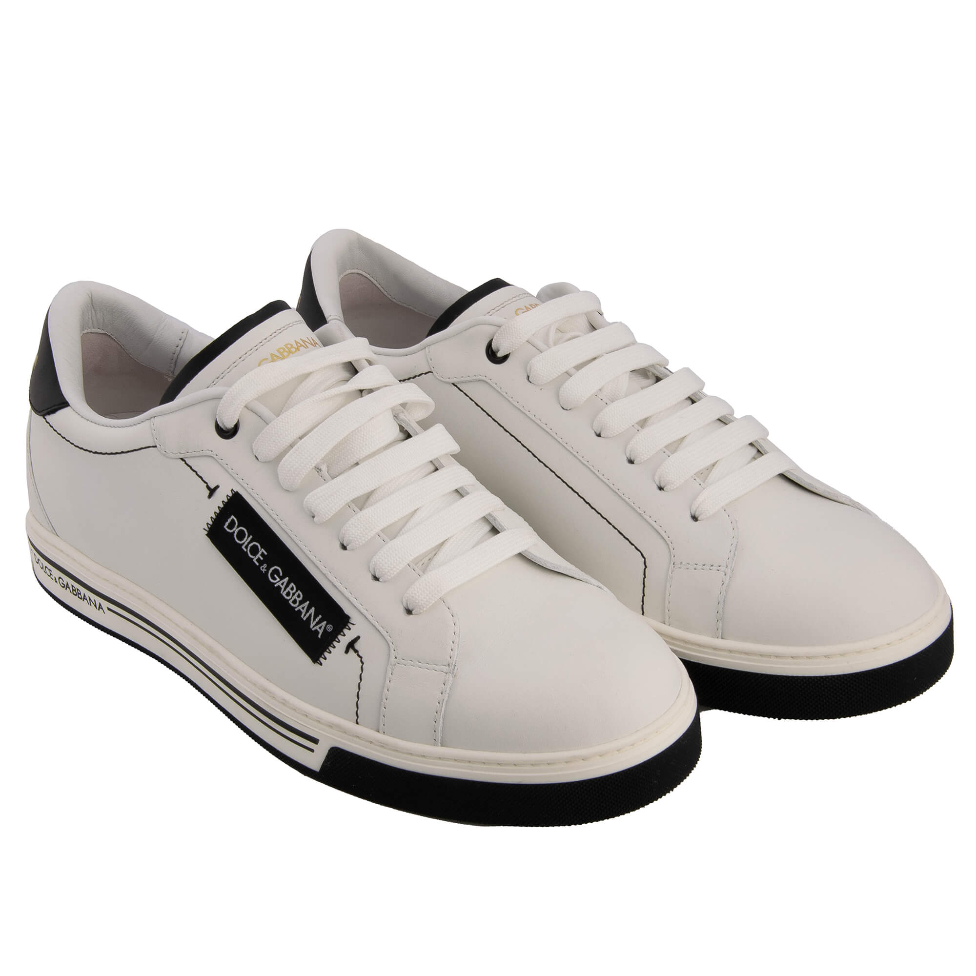 DG Logo Low-Top Sneaker Shoes ROMA White Black 43.5 US 10.5 