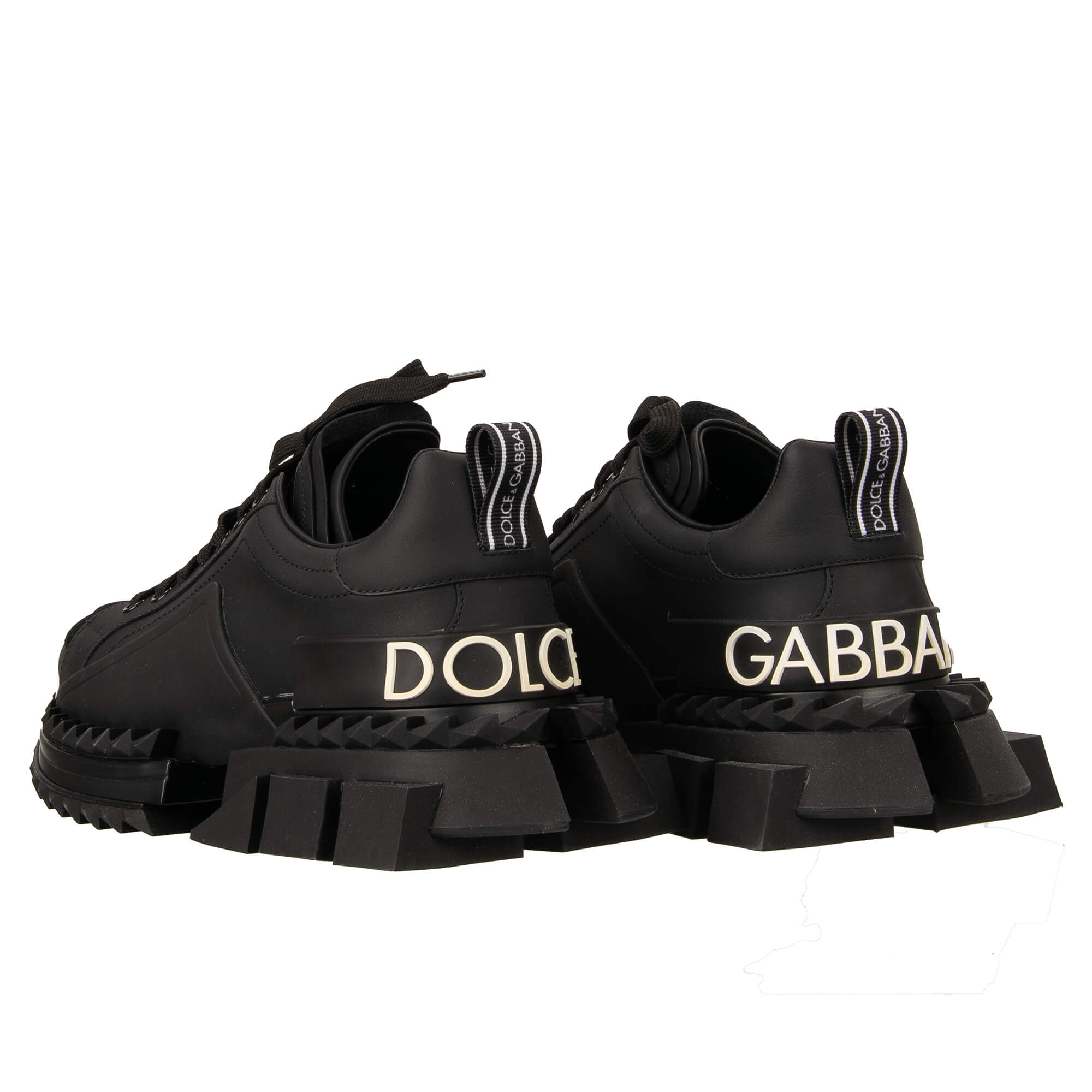 Plateau Sneaker SUPER QUEEN mit DG Logo in Black and White von DOLCE & GABBANA