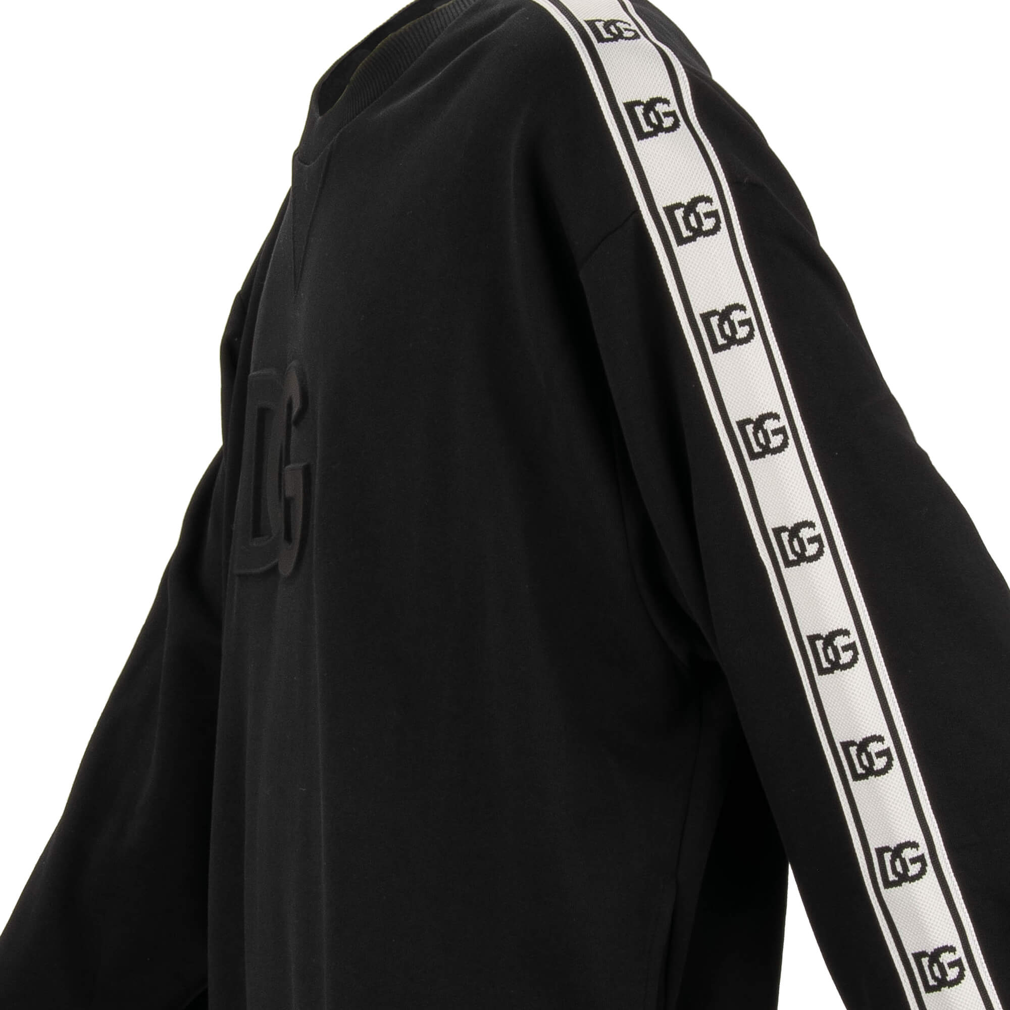 Cotton sweater / sweatshirt with DG Logo print and stripes by DOLCE & GABBANA