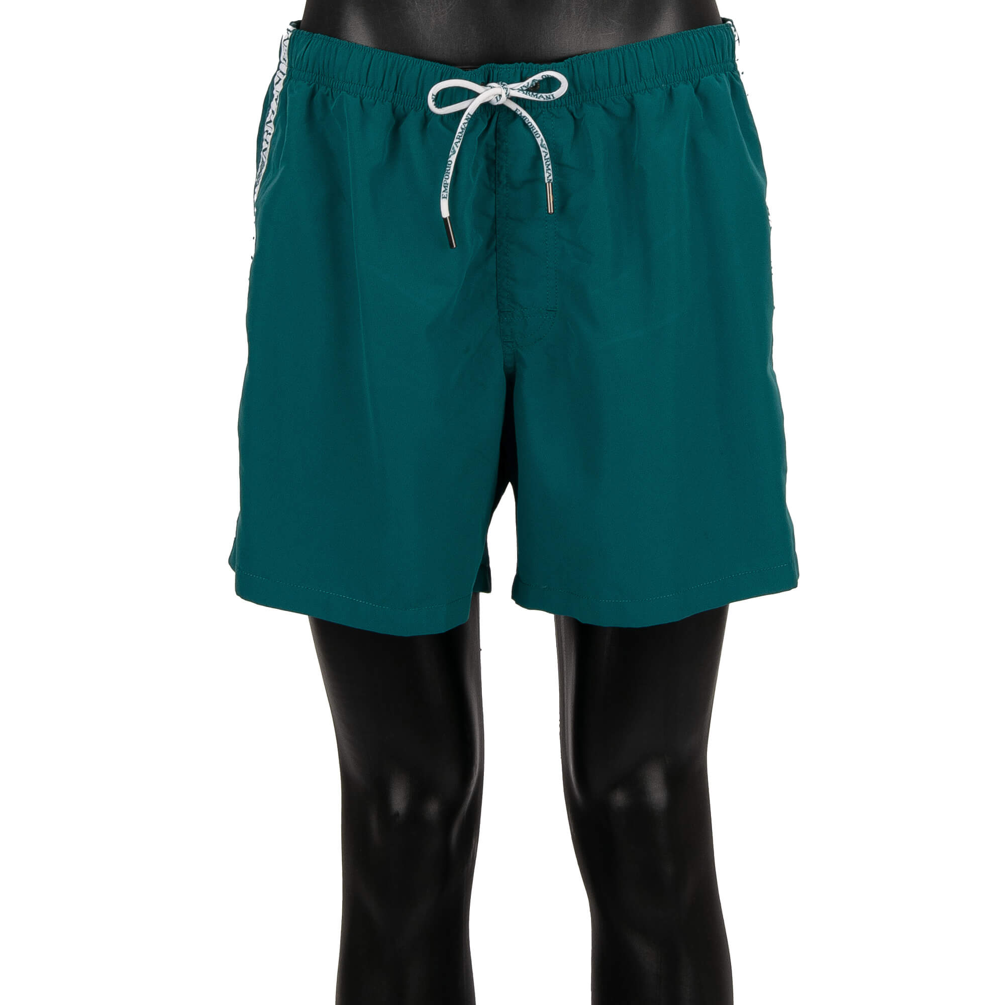 Badeshorts / Badehose mit bestickten Kontrast-Streifen mit Logo, Innenslip und Taschen von EMPORIO ARMANI Swimwear
