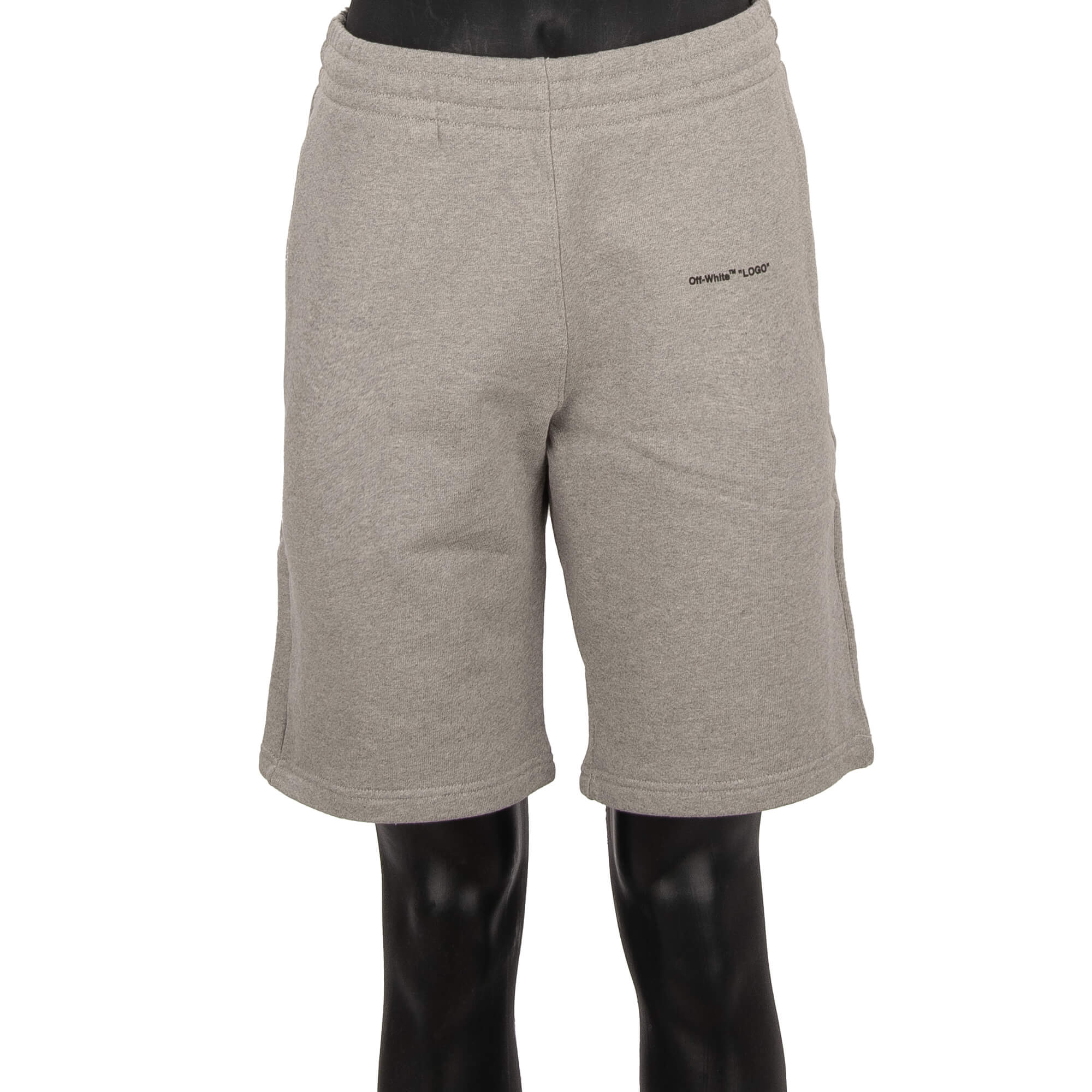 Virgil Abloh Sweatshorts mit Logo Schrift Print Melange Grau M
