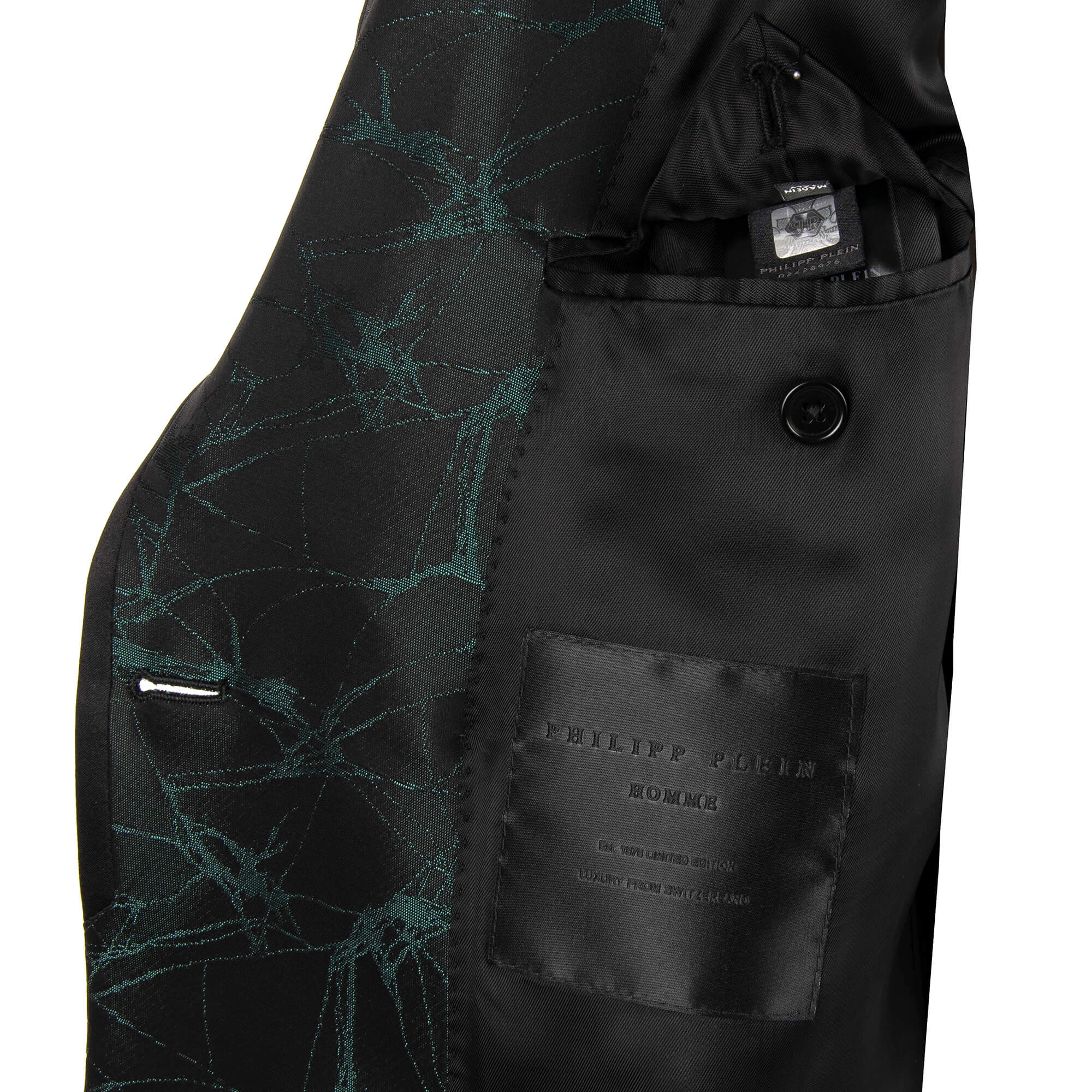 Floral Printed Blazer SIN with contrast reverse and logo in front by PHILIPP PLEIN