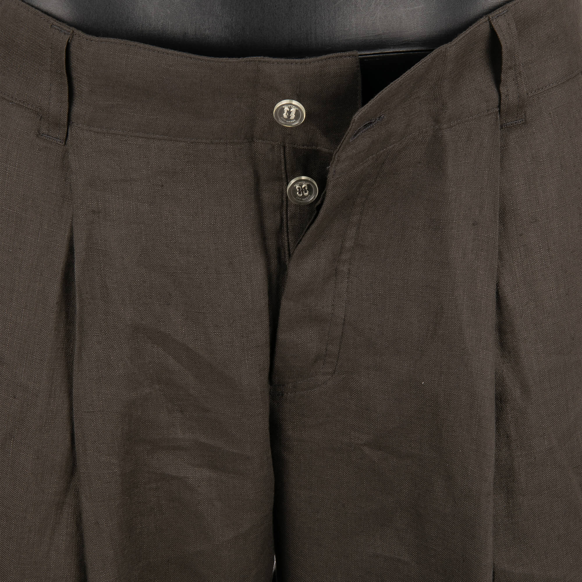 Cropped casual linen Pants with logo embroidery by OFF-WHITE c/o Virgil Abloh