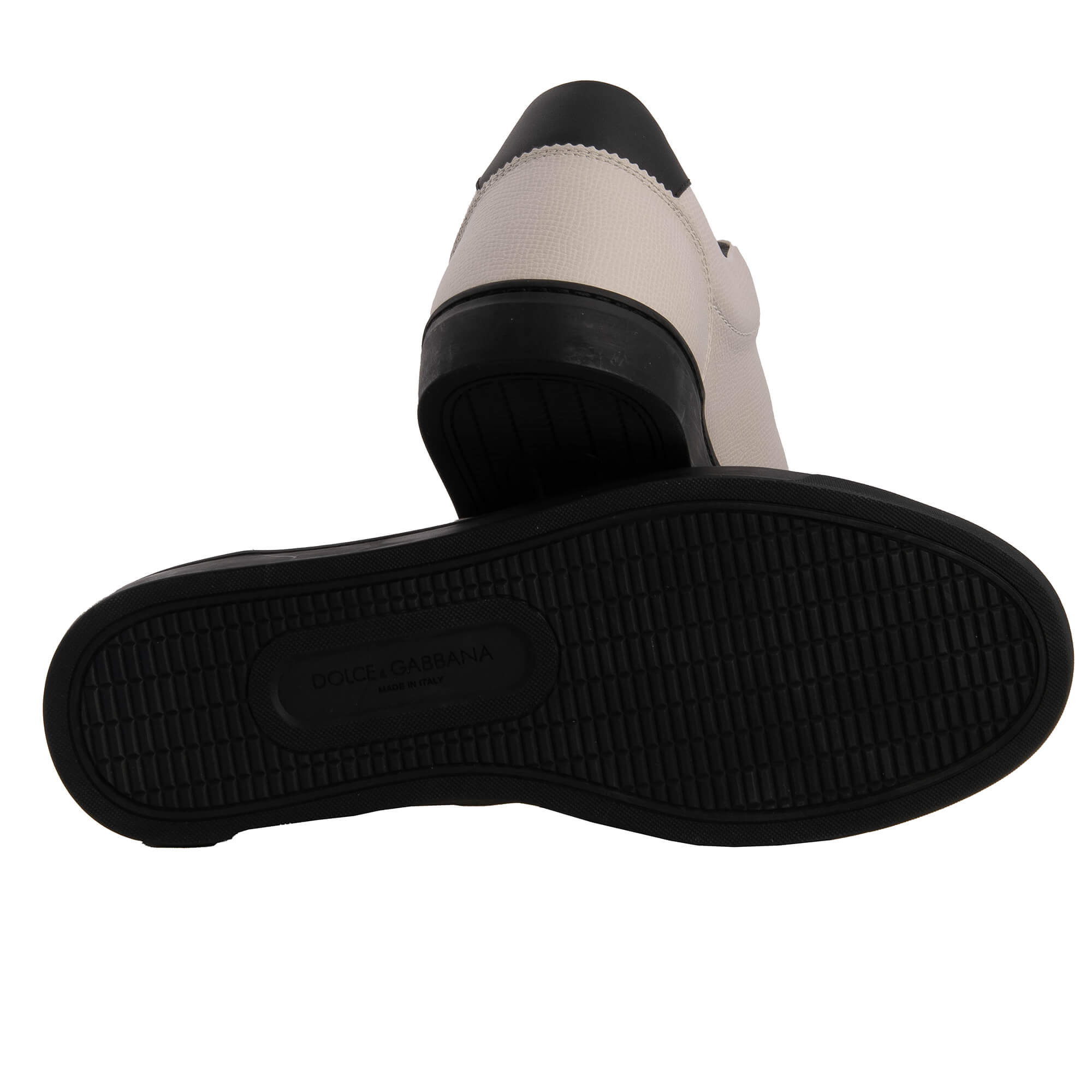 Lace Low Top Men's Sneaker LONDON with DG logo in gray and black by DOLCE & GABBANA