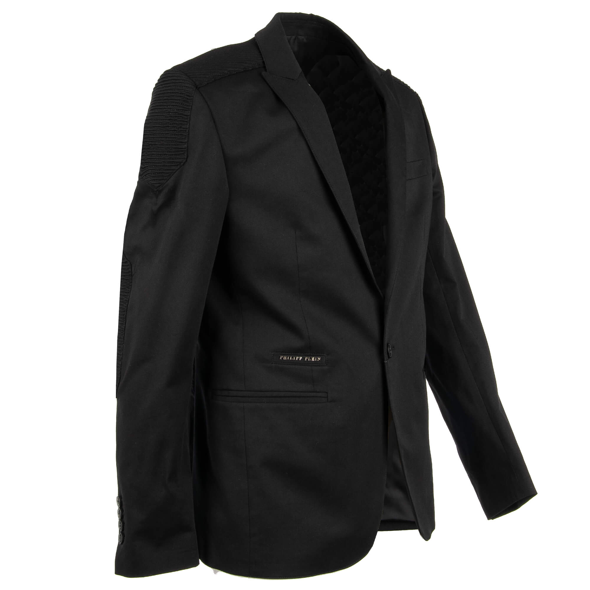 Cotton Blazer BELGIUM with ripped details and logo in front by PHILIPP PLEIN