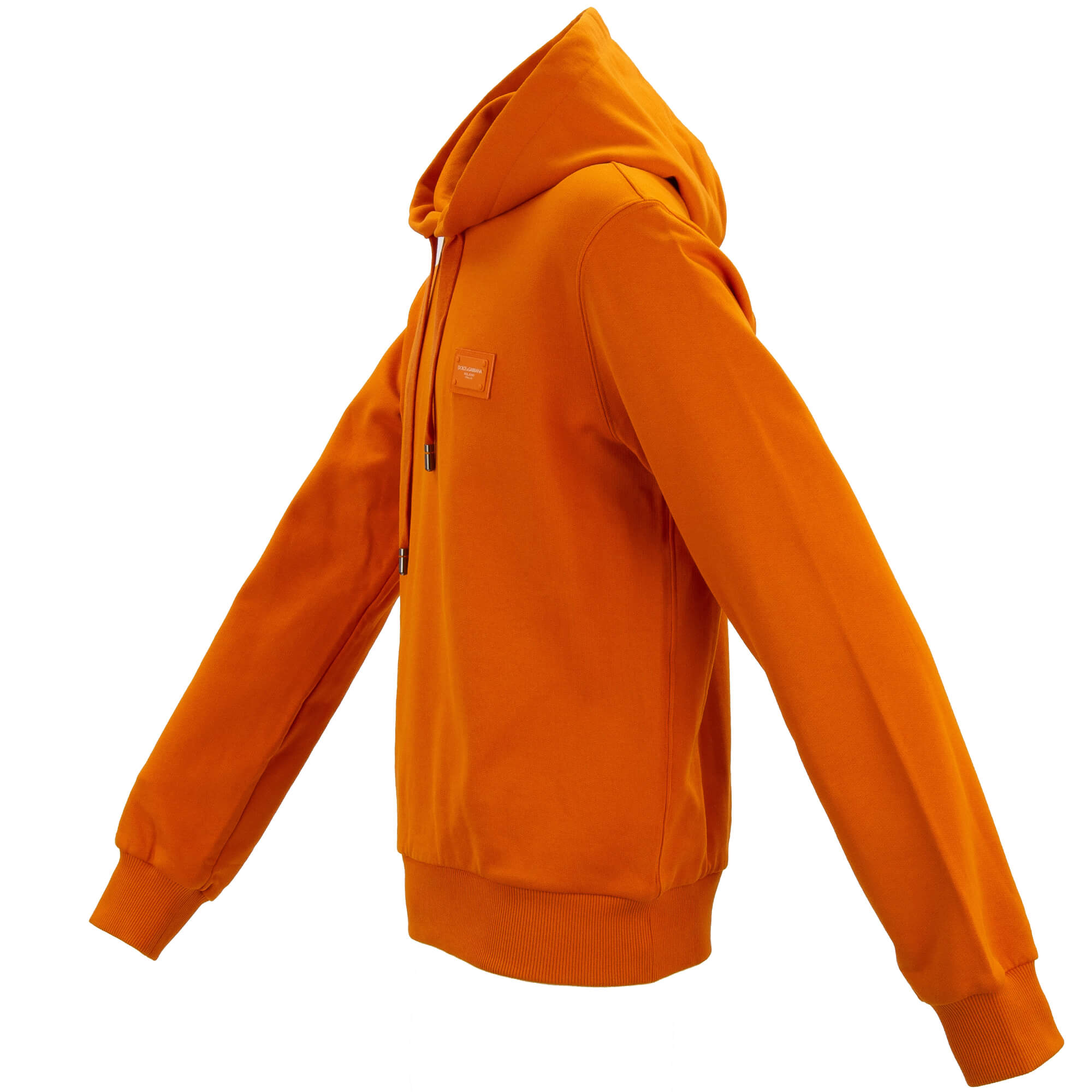 Sweater / hoody with DG Logo Plate Patch in orange by DOLCE & GABBANA