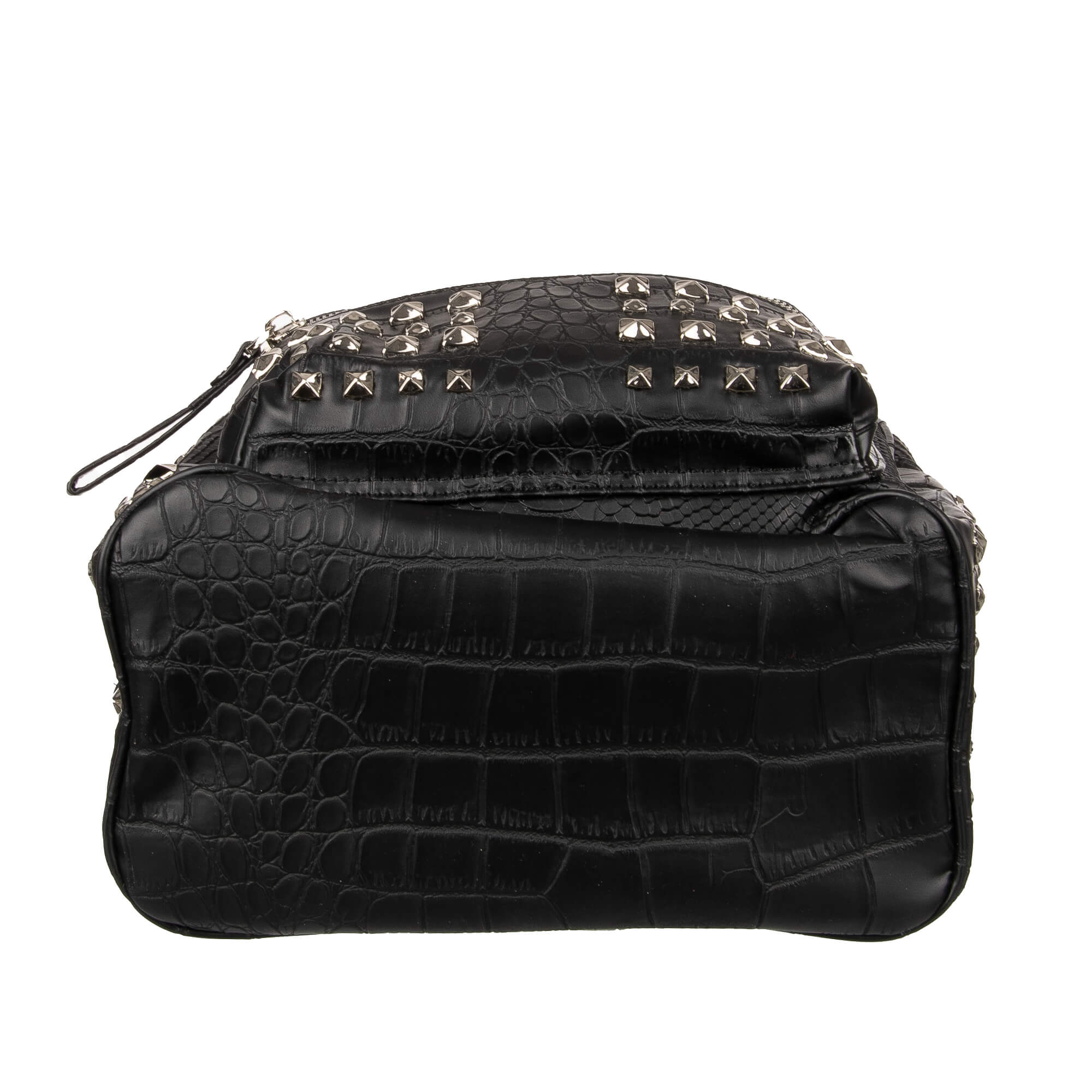 Studded PVC Backpack NOW with snake texture and logo plates by PHILIPP PLEIN