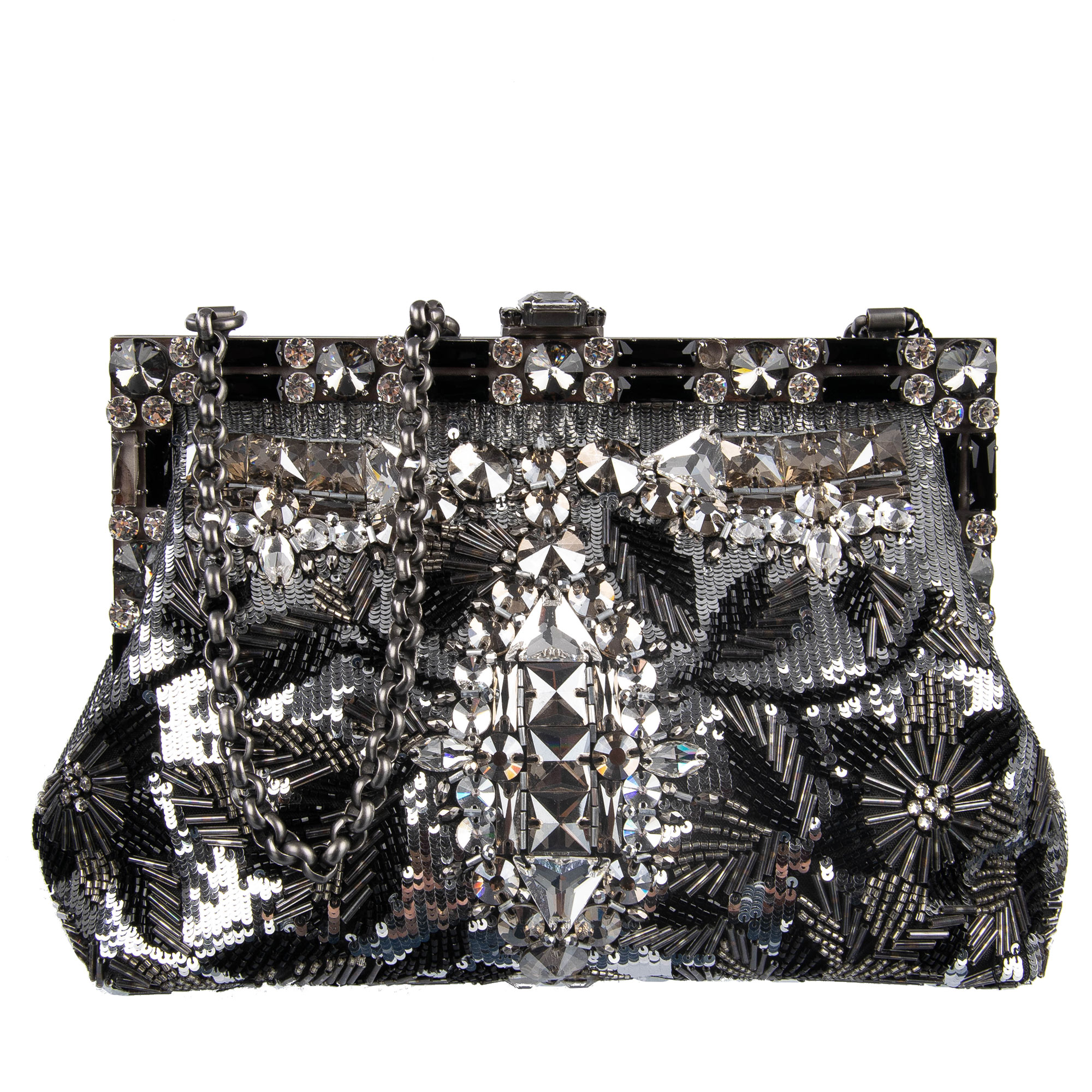 Clutch Kristall Tasche VANDA Silber