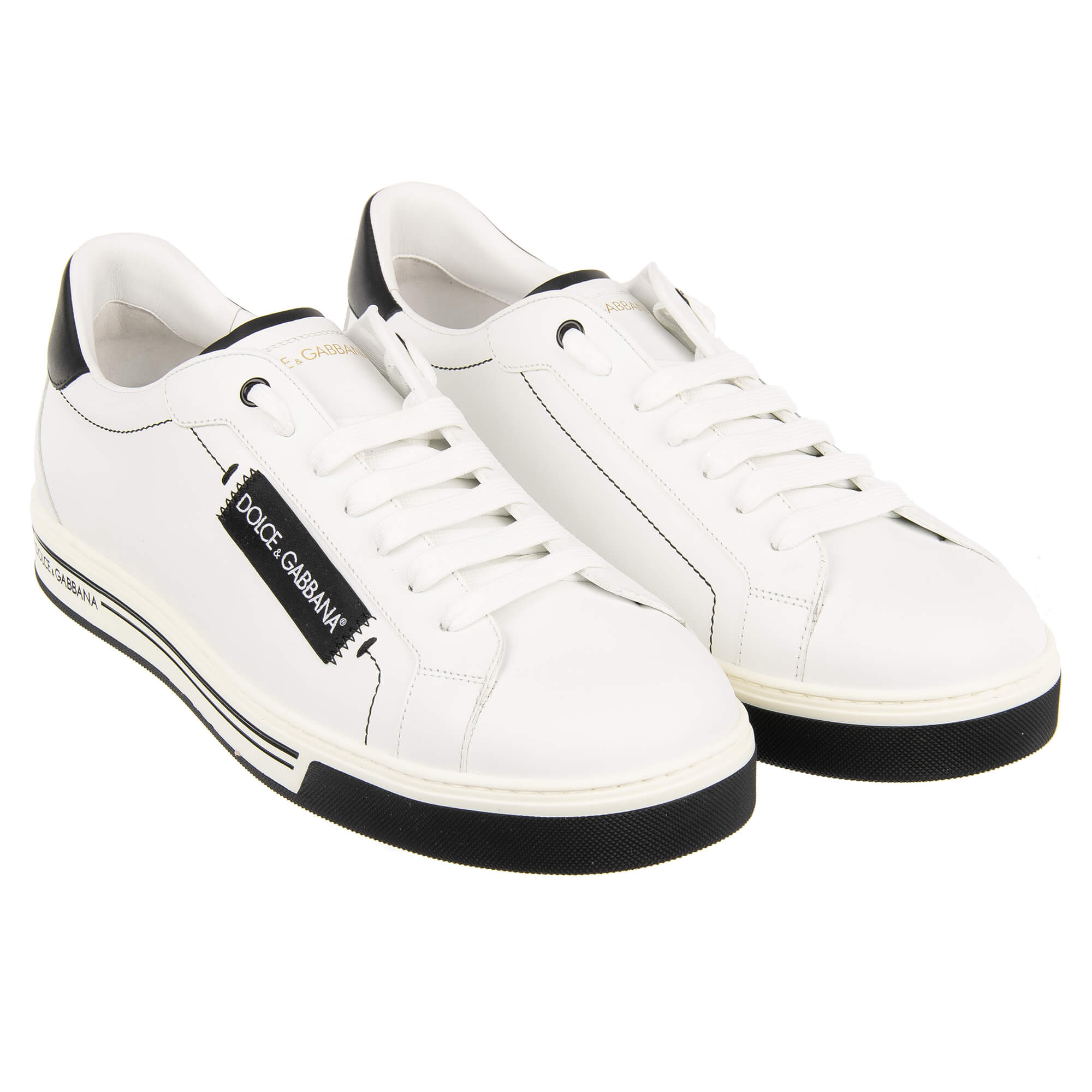 Low-Top Sneaker ROMA with DG Logo Tag White Black 45 UK 11