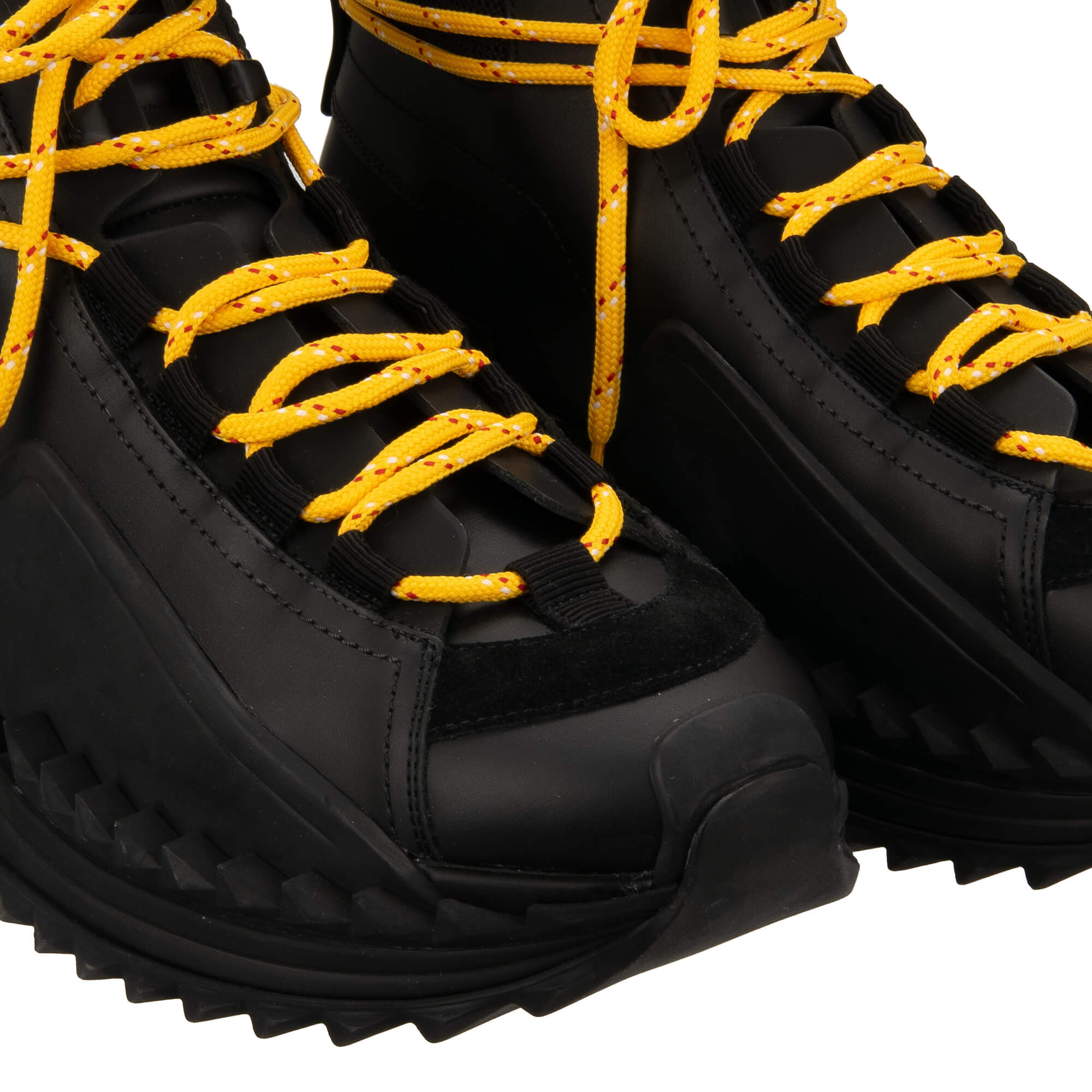 Lace-Up High Top Sneaker SUPER KING for men with platform and DG logo in black by DOLCE & GABBANA