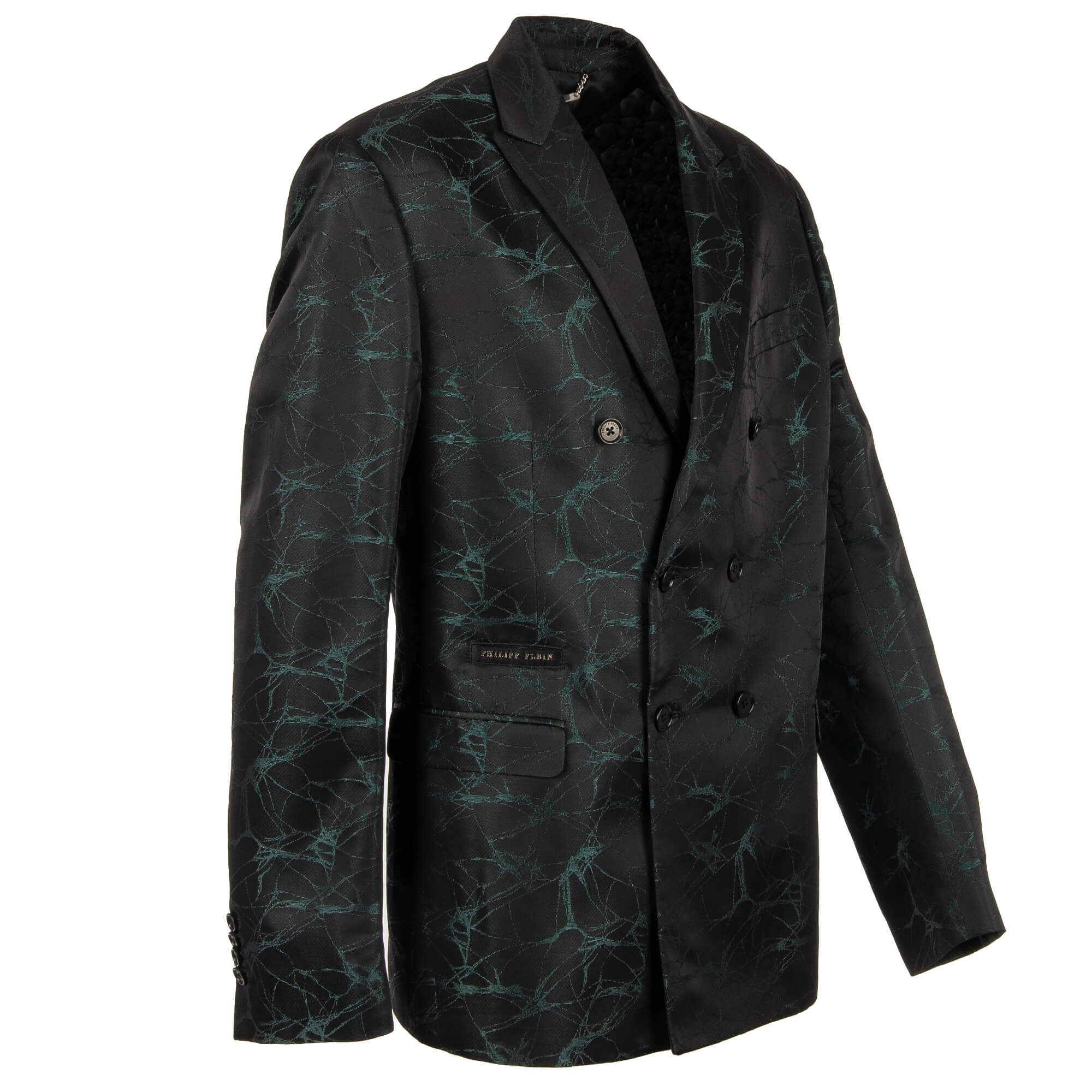 Floral Printed Blazer SIN with contrast reverse and logo in front by PHILIPP PLEIN