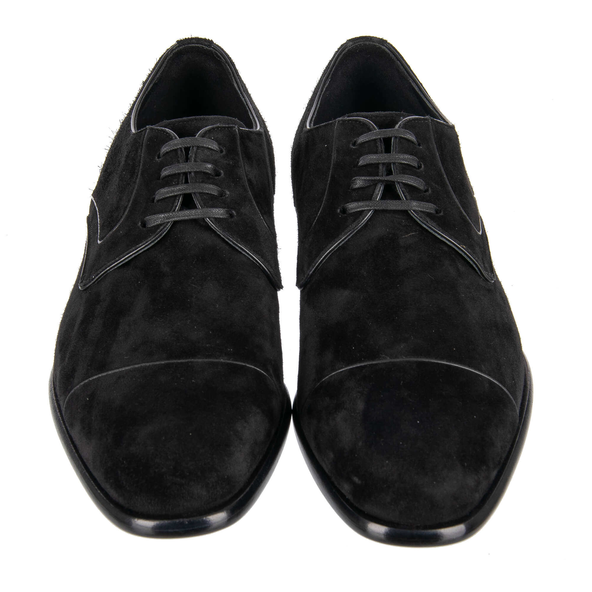 Elegante Derby Schuhe aus Wildleder in Schwarz von DOLCE & GABBANA