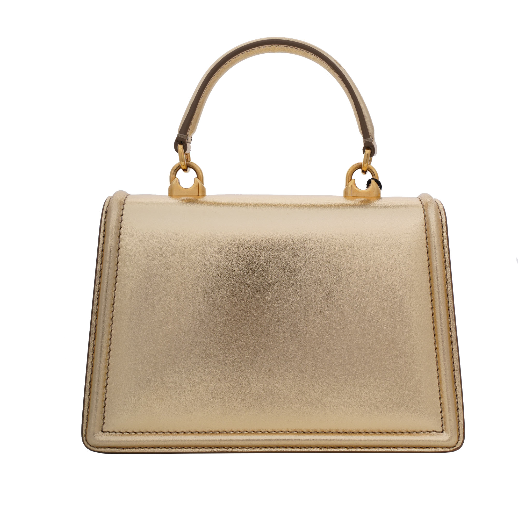 Top Handle / Crossbody Bag DEVOTION Small made of velvet with a jeweled heart buckle with DG Logo and detachable metal chain strap by DOLCE & GABBANA