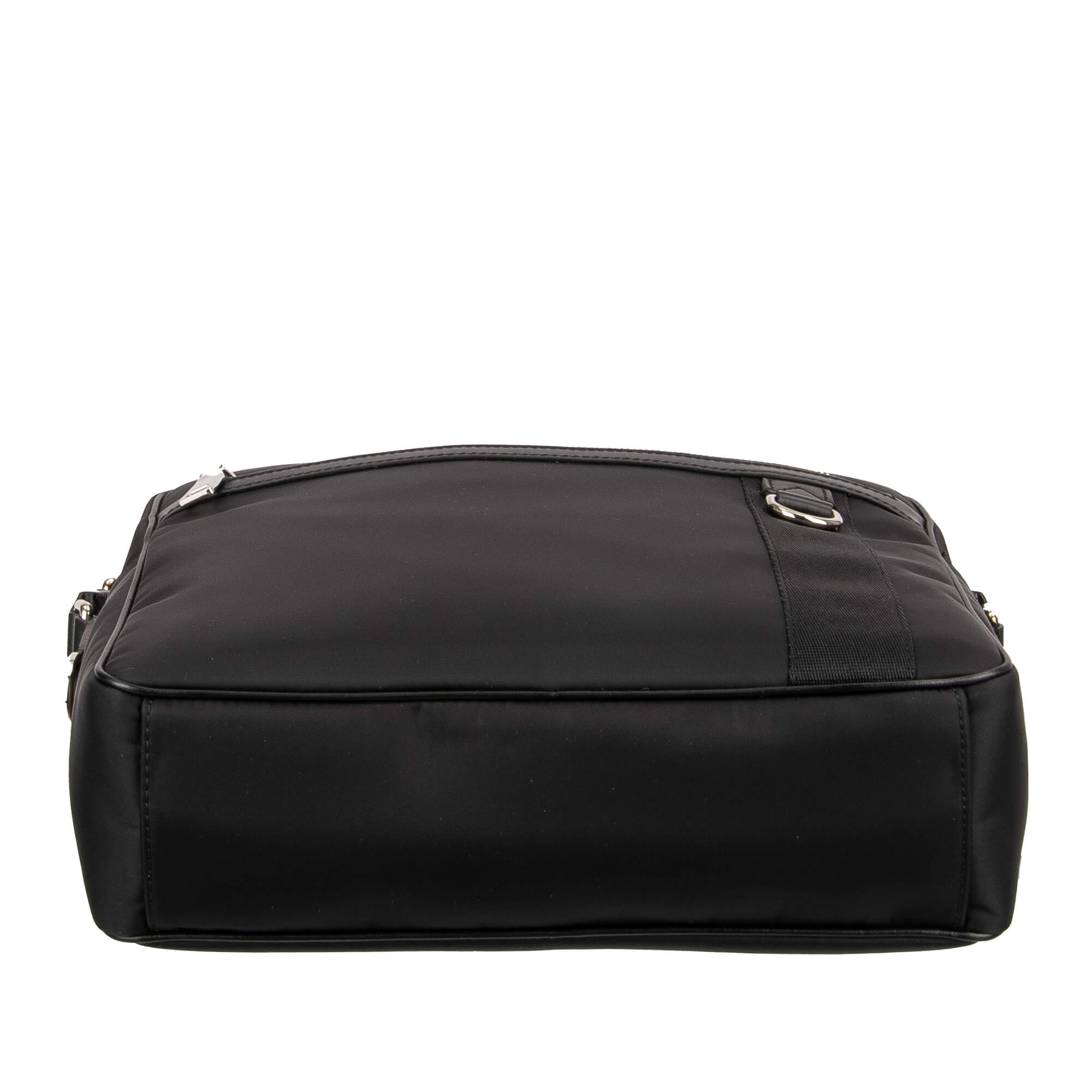 Nylon Crossbody Bag / Messenger Bag with leather details, logo printed strap, logo plate and pockets by DOLCE & GABBANA