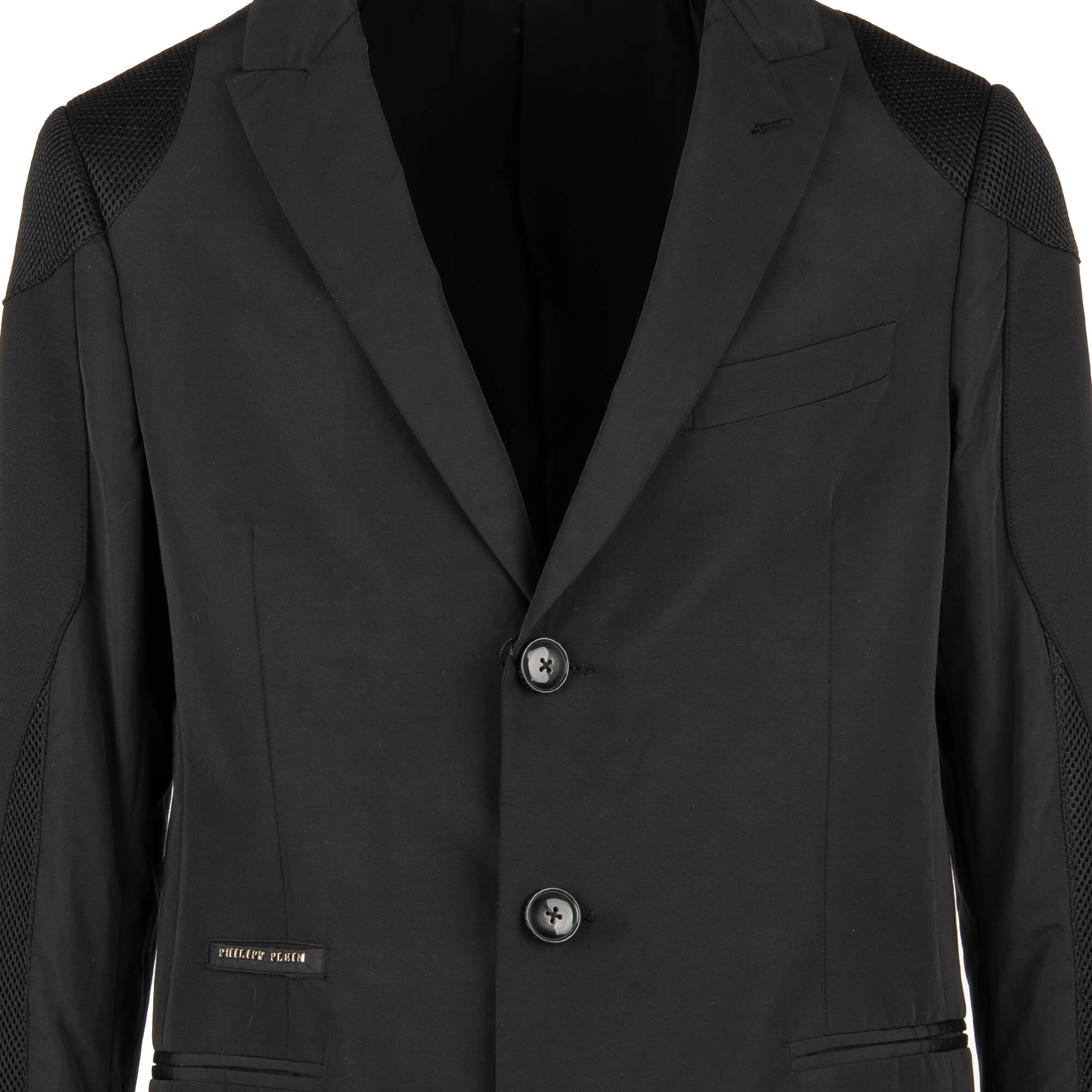 Coat ASSASSIN with skull application at the back, perforated details and logo by PHILIPP PLEIN