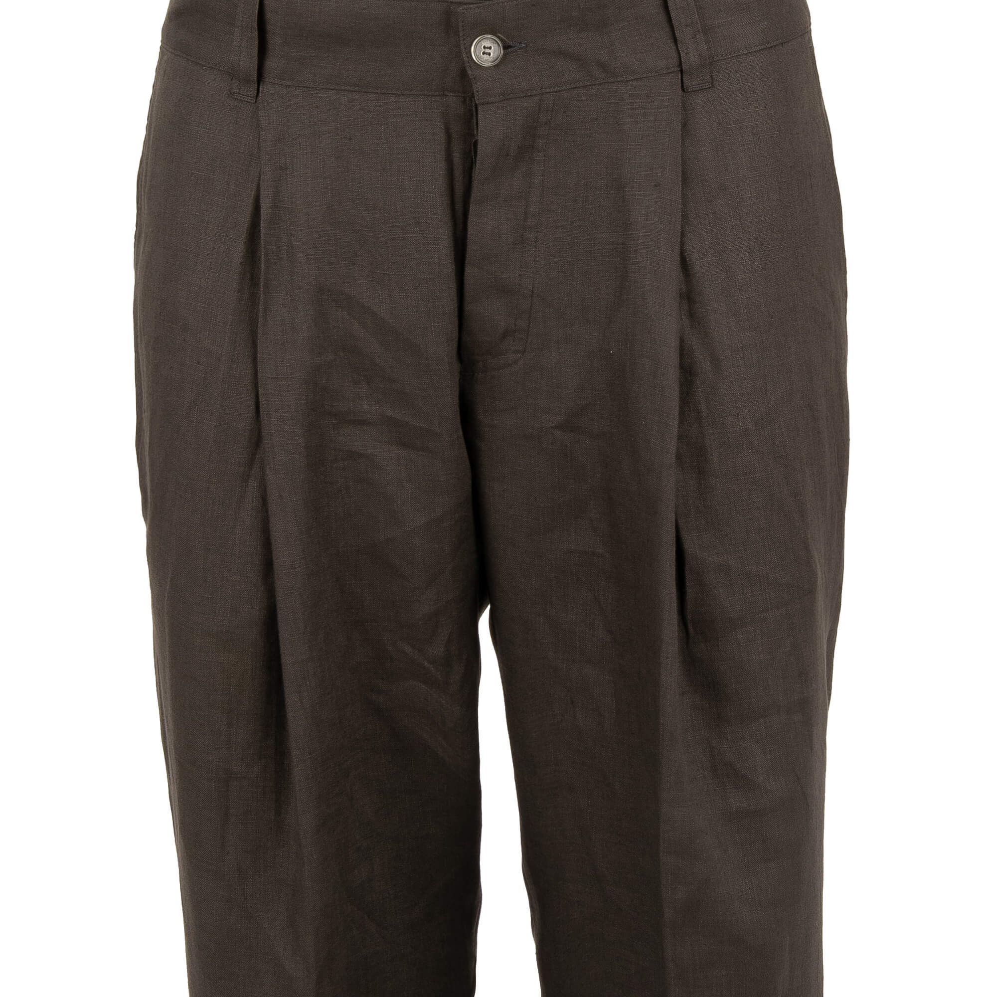 Cropped casual linen Pants with logo embroidery by OFF-WHITE c/o Virgil Abloh