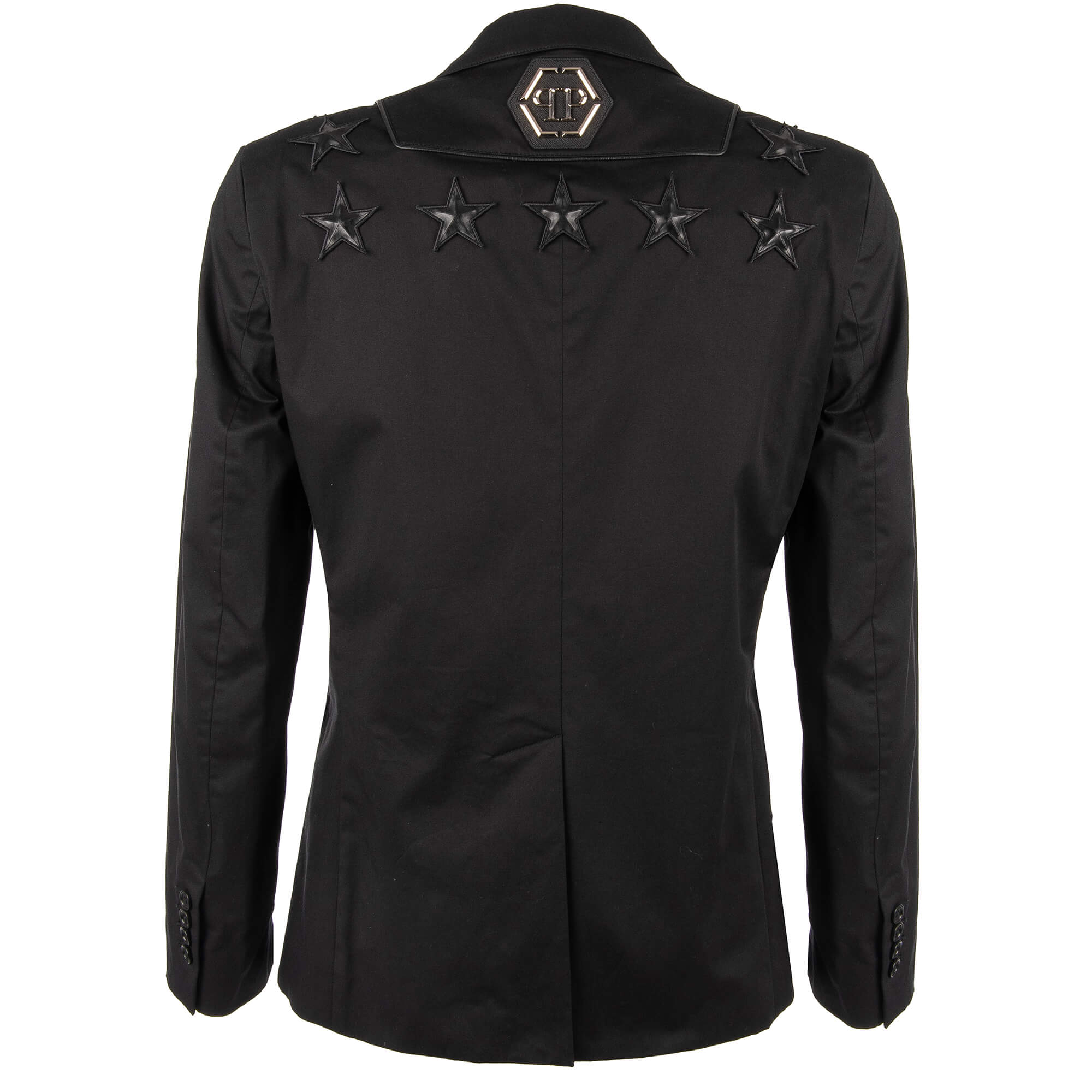 Cotton Blazer BOSSY with contrast stripes, stars and logo by PHILIPP PLEIN