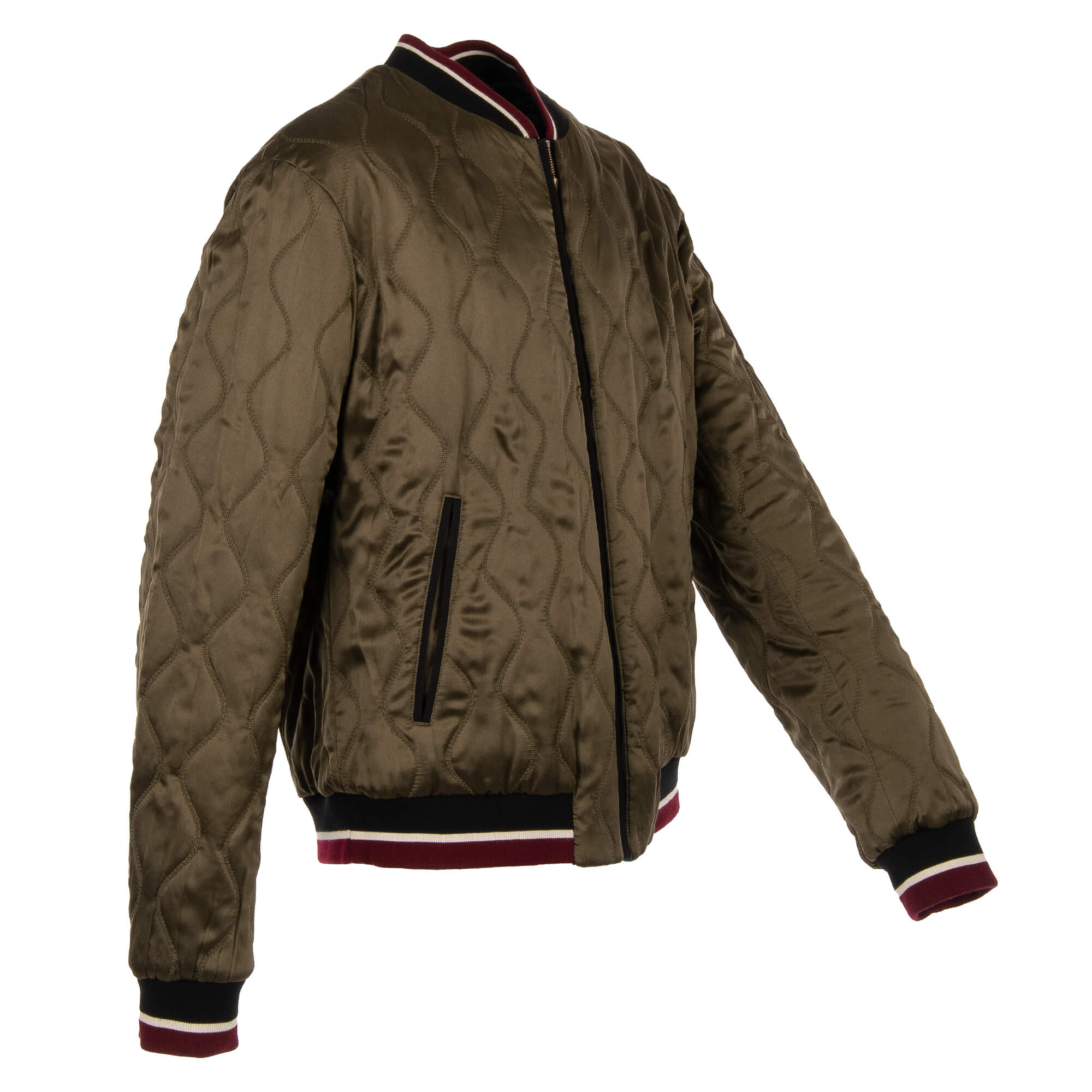 Reversible DG Royal King printed and stuffed bomber jacket with knitted details by DOLCE & GABBANA