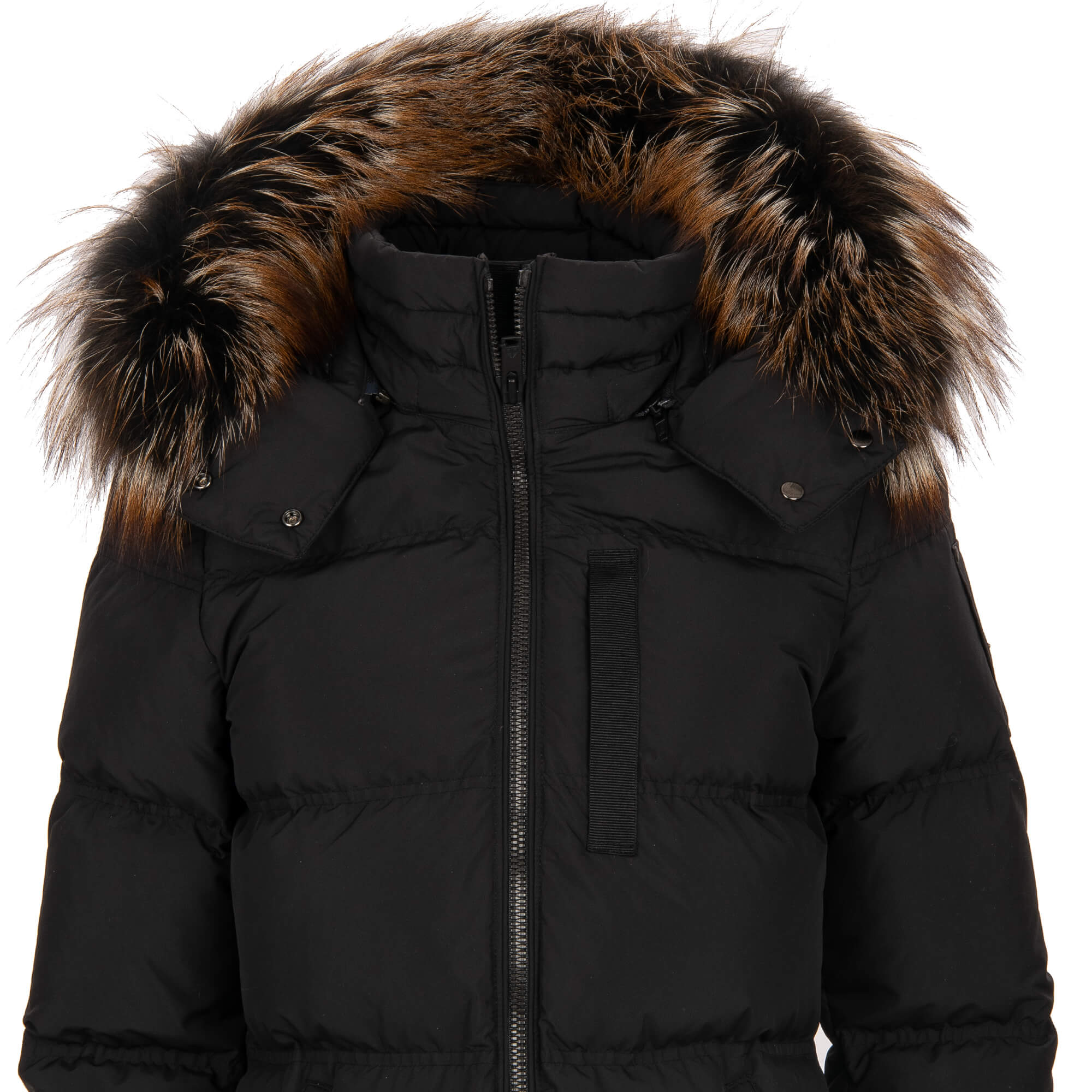 VIKING Parka / Jacke mit Pelz Kapuze und Gänsefedern in Schwarz von MOOSE KNUCKLES
