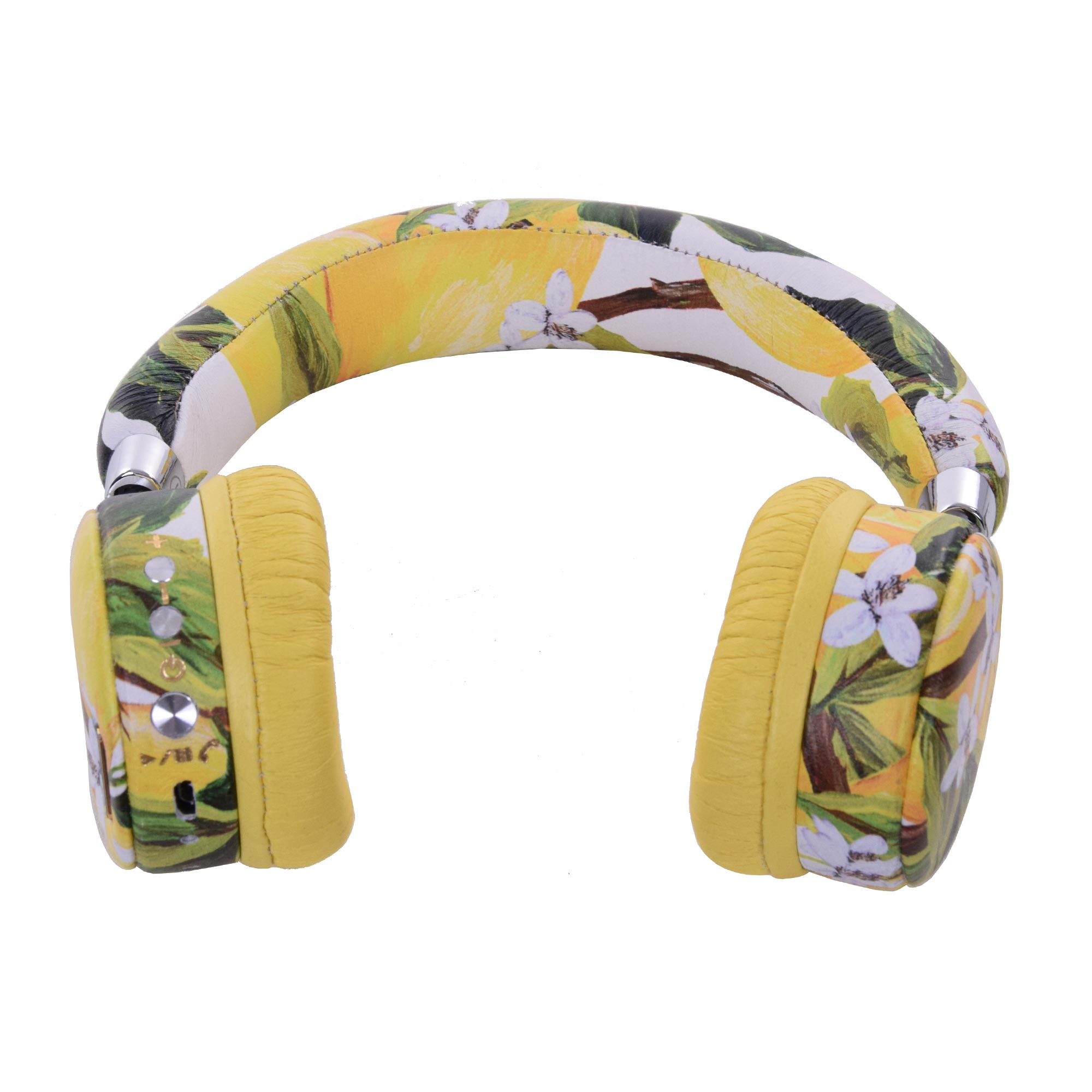 Exklusive Bluetooth-Kopfhörer / Harreif aus Nappa Leder mit Zitronen Print von DOLCE & GABBANA