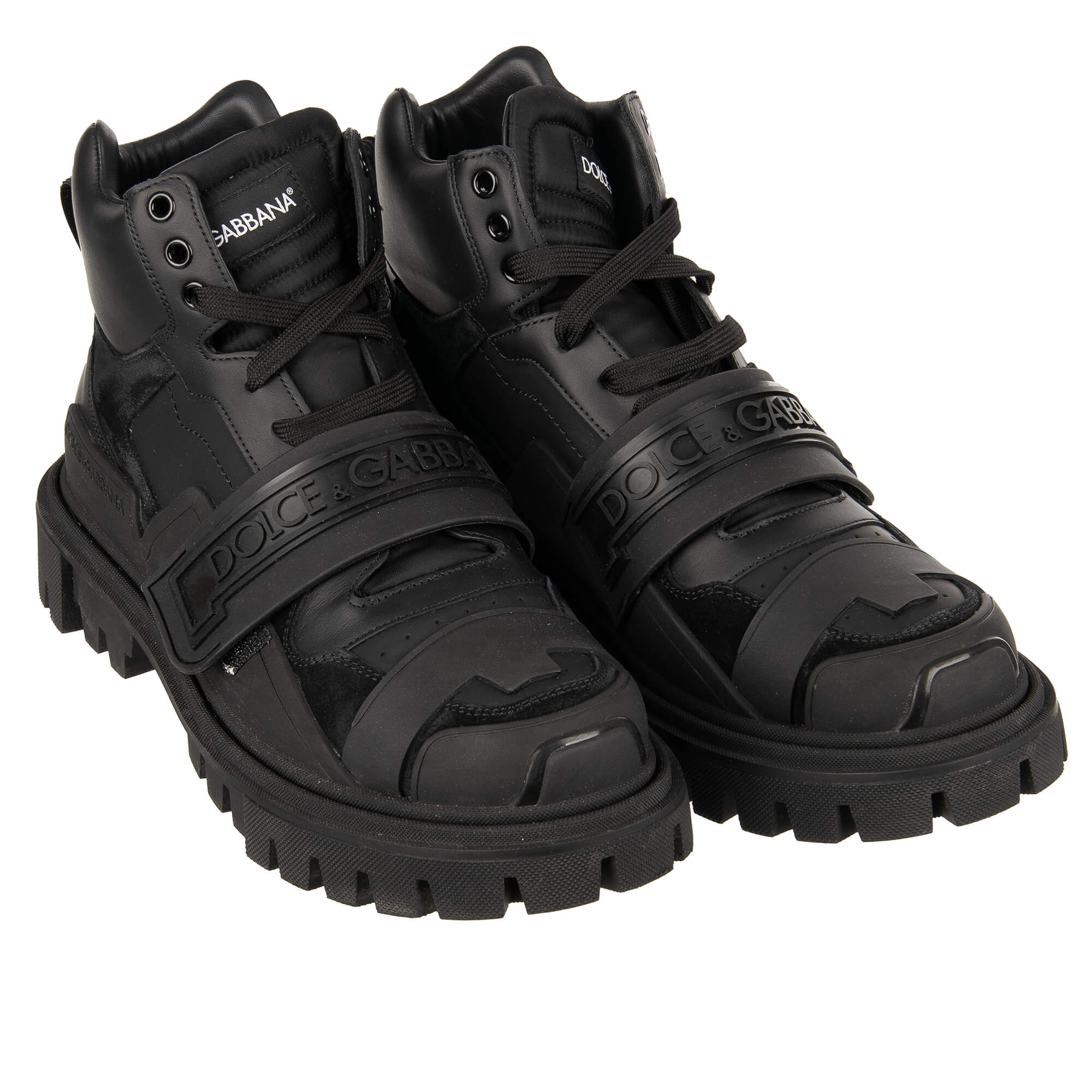 DG Logo Hi Trekking Sneaker Boots Shoes Black 37.5 US 7.5