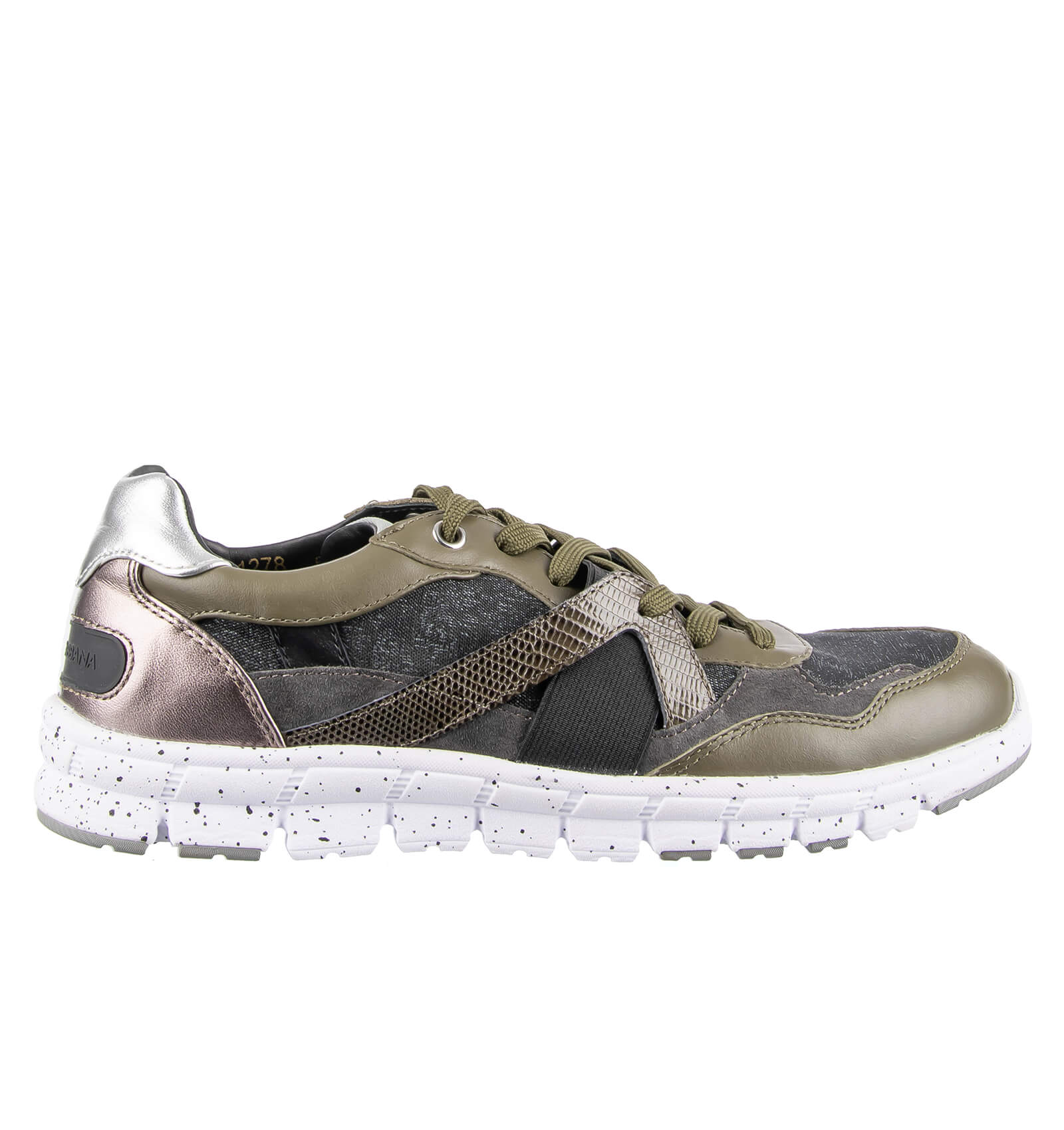 Spiegel Absatz Plattform Sandalen KEIRA mit Rose, Perlen und Kristallen Silber S