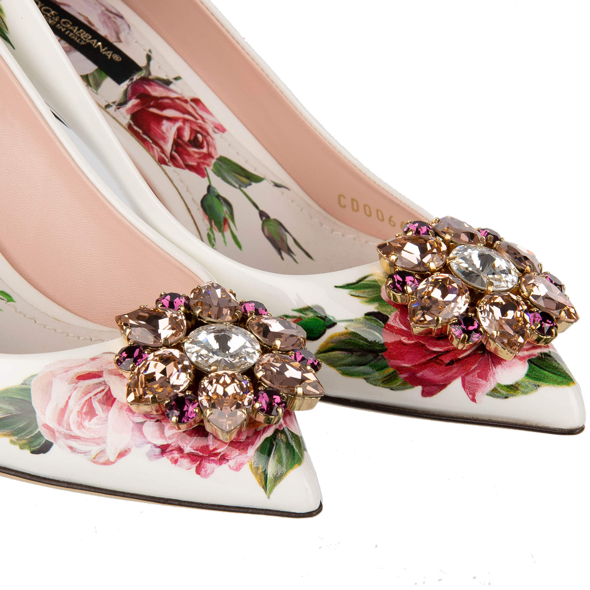 ◆Dolce & Gabbana 最新作◆Bellucci 60 レース パンプス/Pink◆ DOLCE & GABBANA Crystal Brooch Net Slingback Pumps Heels