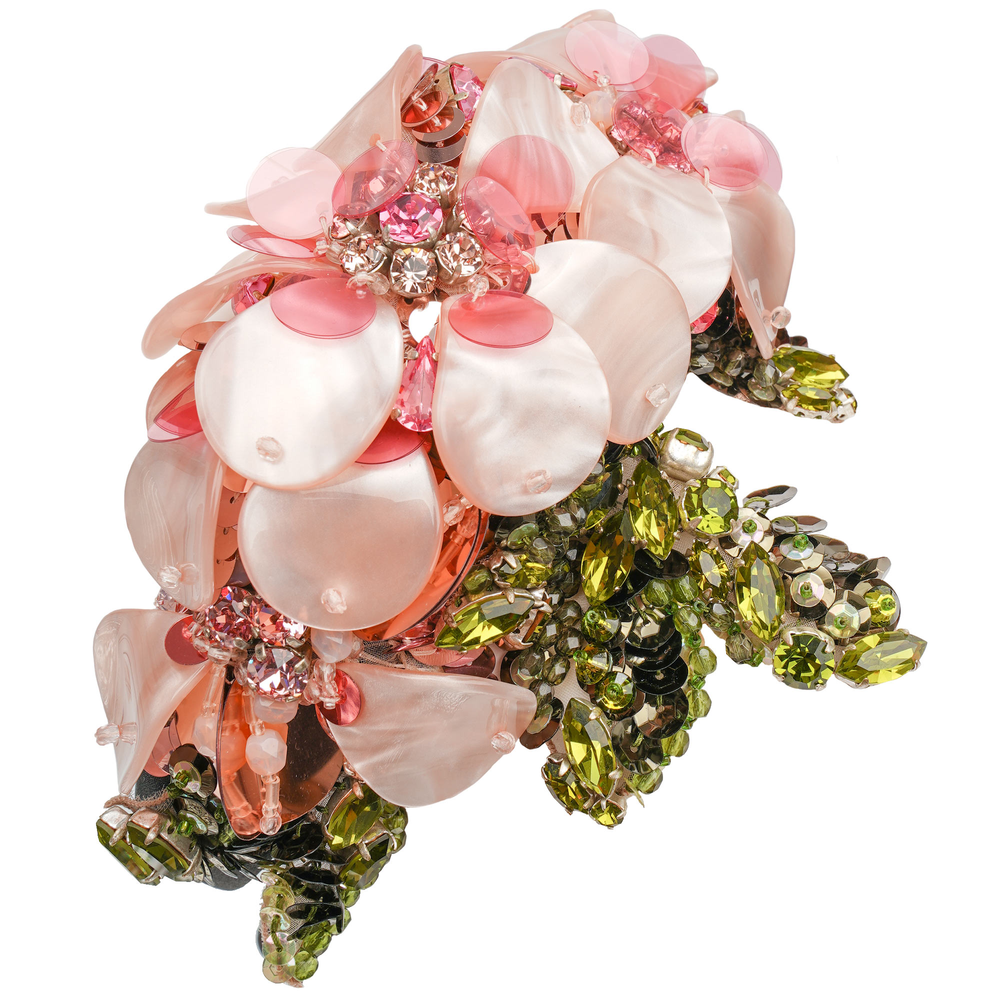 Dolce & Gabbana Rose Pink Silk Floral Black Tiara Women  display picture 2