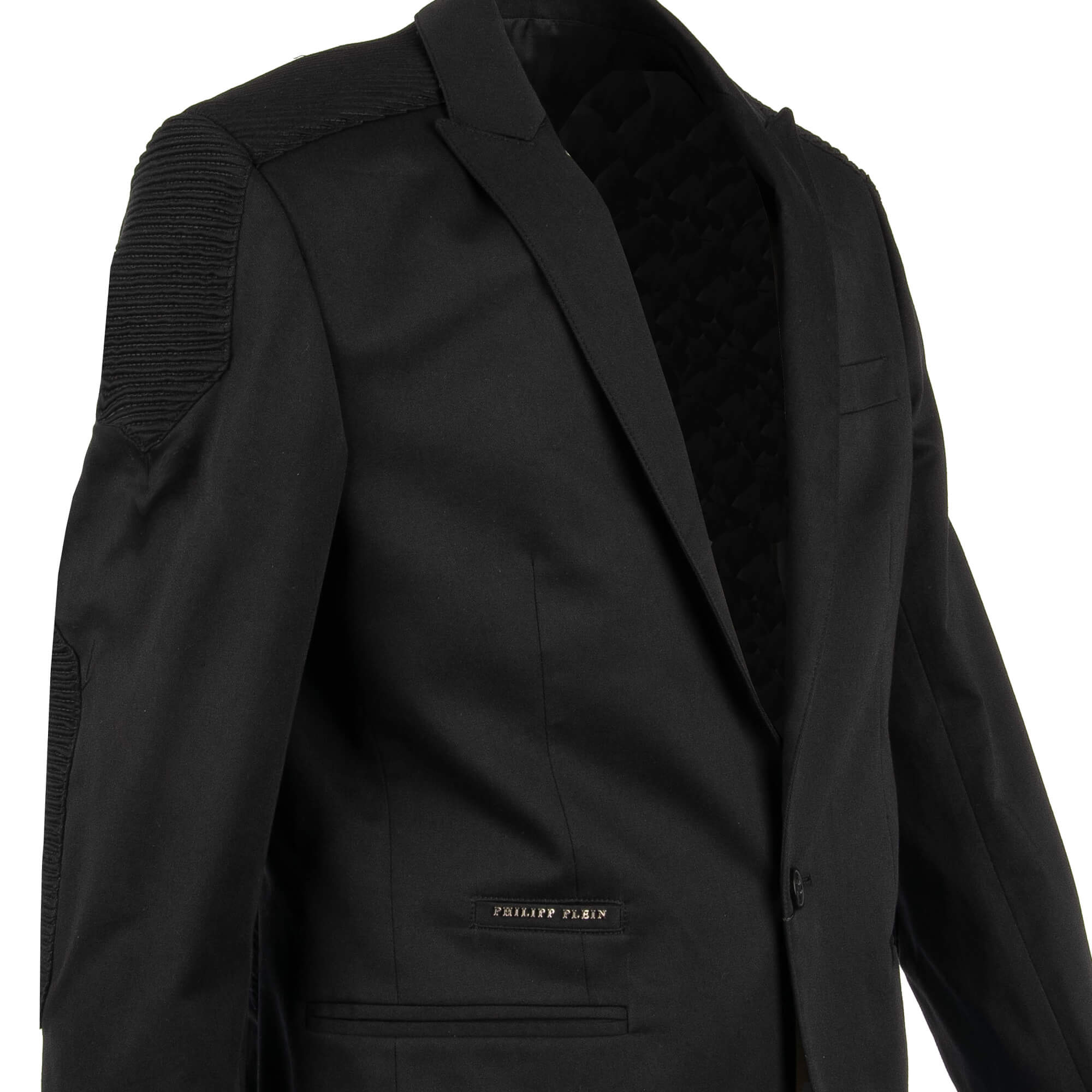Cotton Blazer BELGIUM with ripped details and logo in front by PHILIPP PLEIN