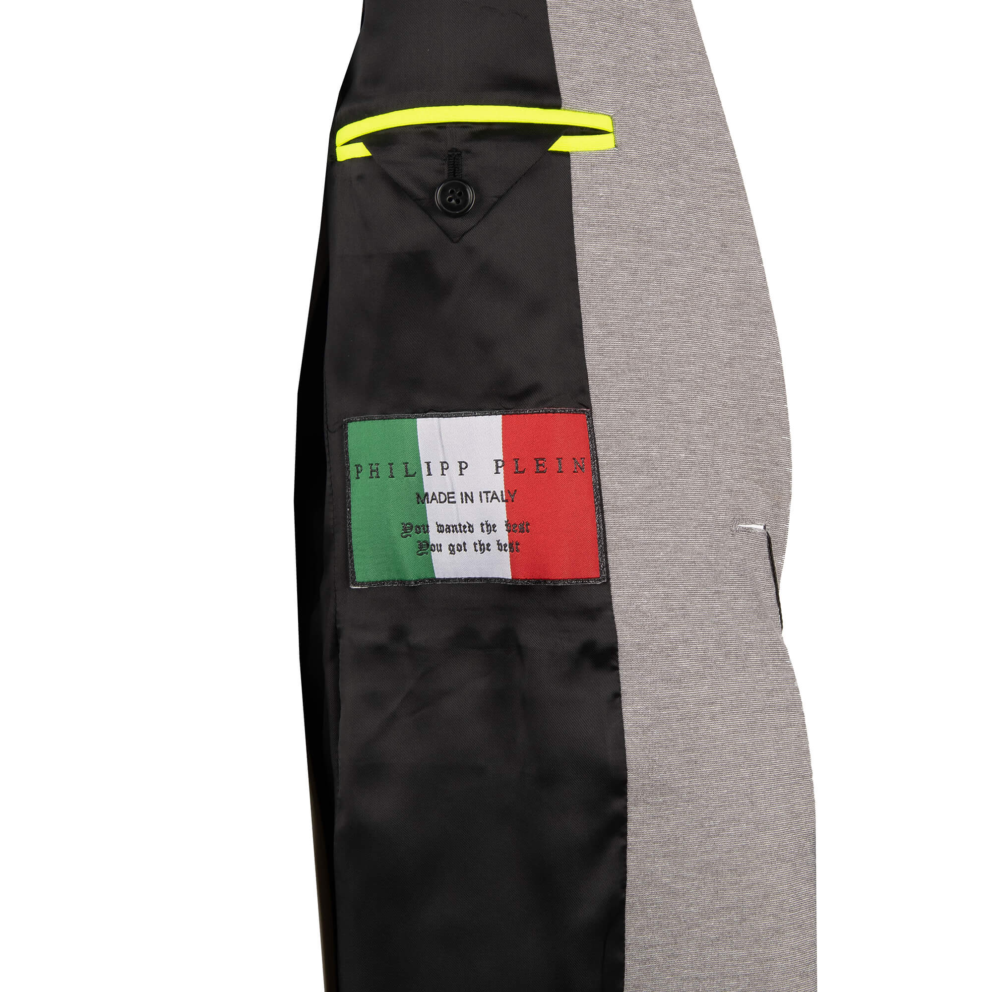 Elastic cotton Blazer STONE FIST with a logo in front by PHILIPP PLEIN