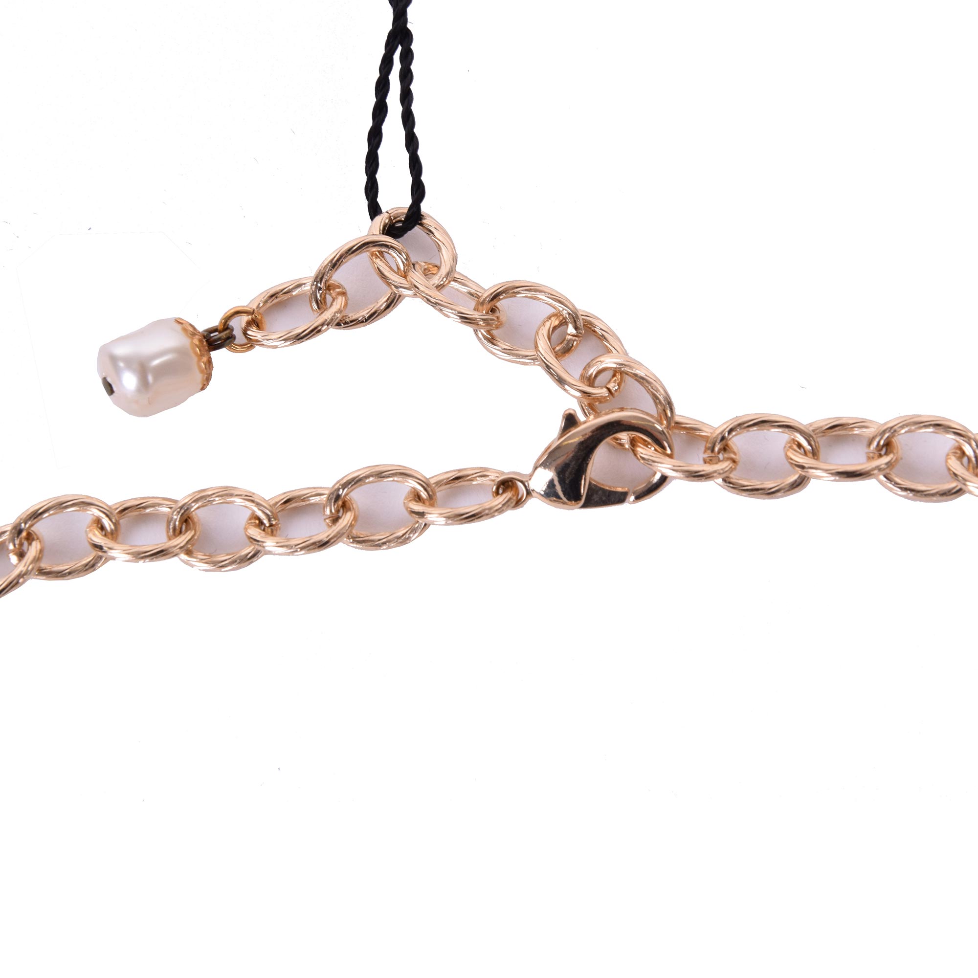 "Fiocco" Necklace/Choker with Crystals and artificial Pearl in Gold by DOLCE & GABBANA