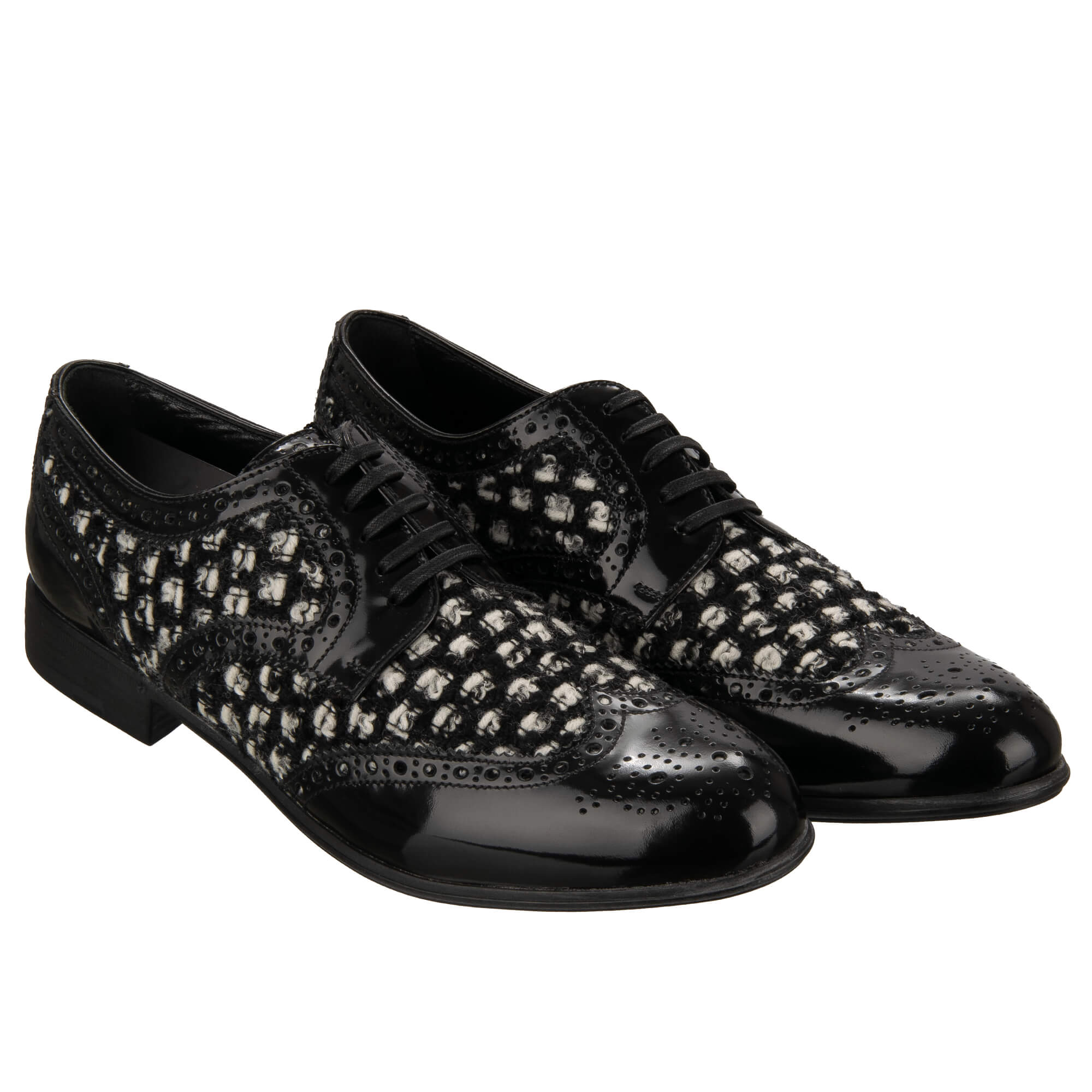 Boucle Leather Brogues Shoes BOY Black 39.5 US 9.5