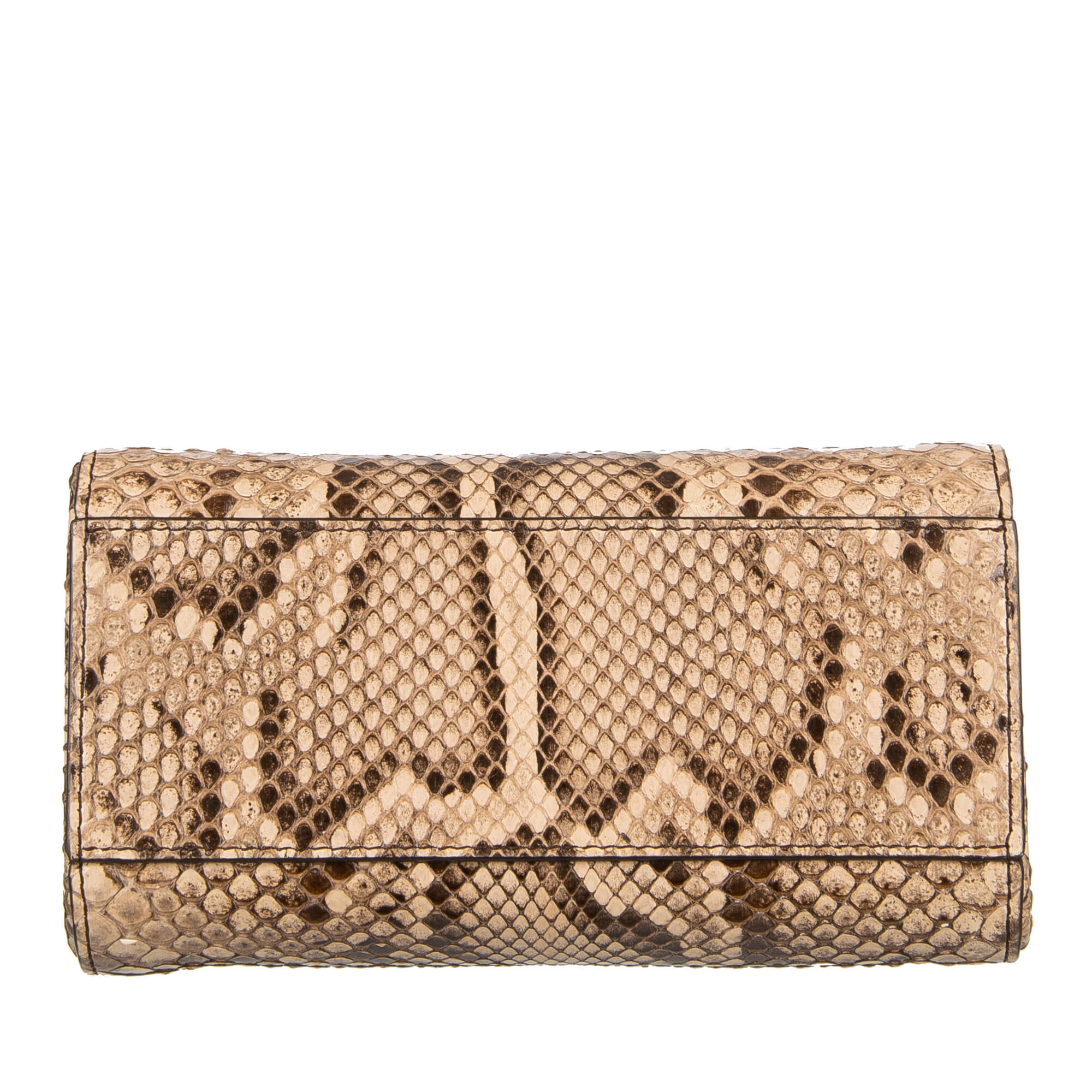 Handtasche / Schultertasche SICILY Small aus Schlangenleder mit beschmücktem DG Logo mit Kristallen und Nieten von DOLCE & GABBANA