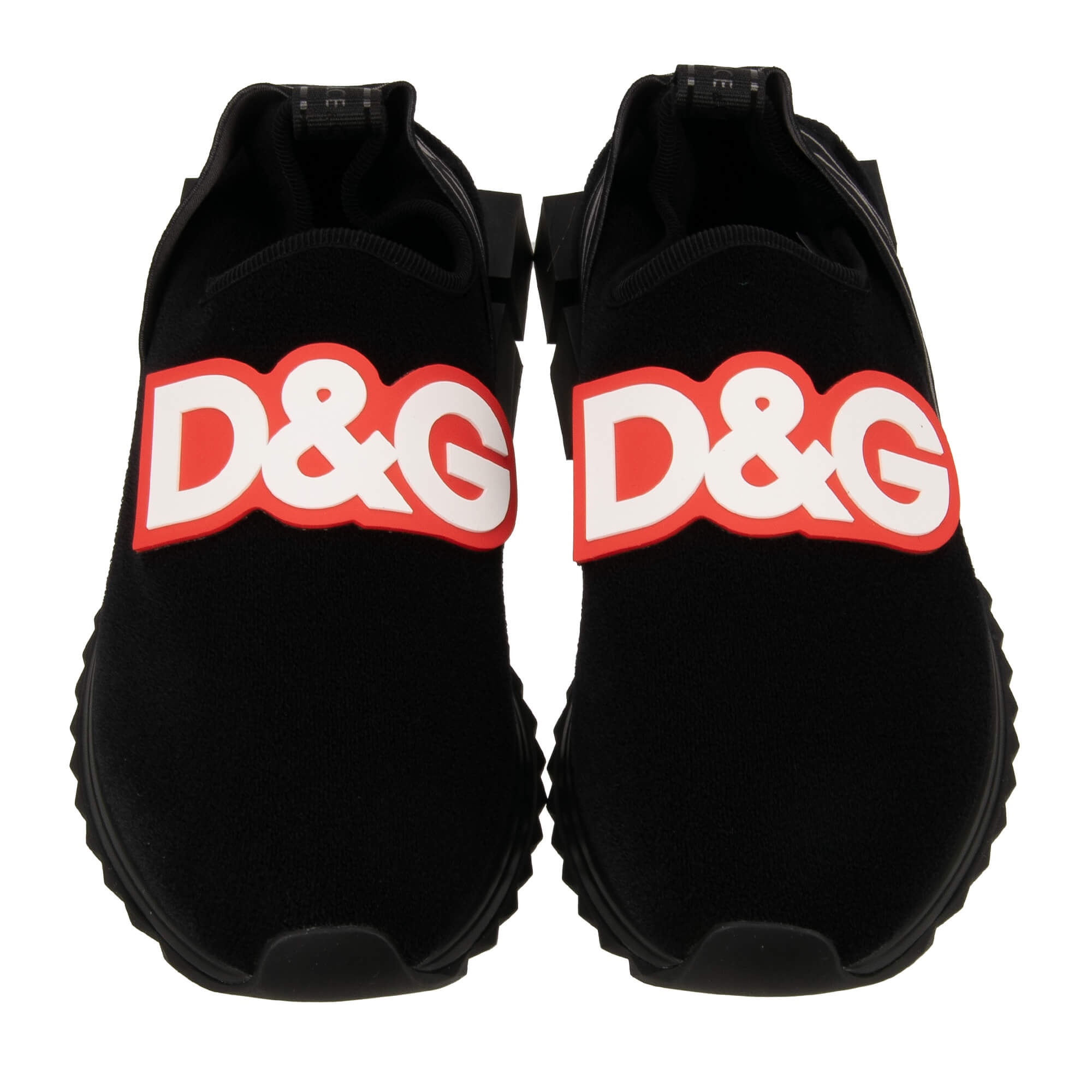 Dolce & Gabbana ロゴ ソレント スニーカー ブラック DG Logo Patch Slip-On Woman Sneaker SORRENTO Black 39 9 | 14145