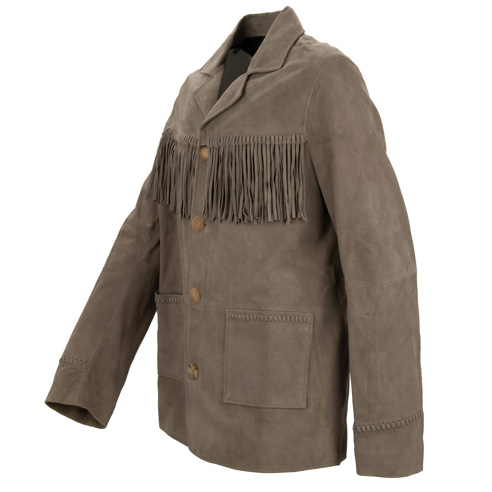Wildleder Jacke mit Fransen und Taschen von AMIRI