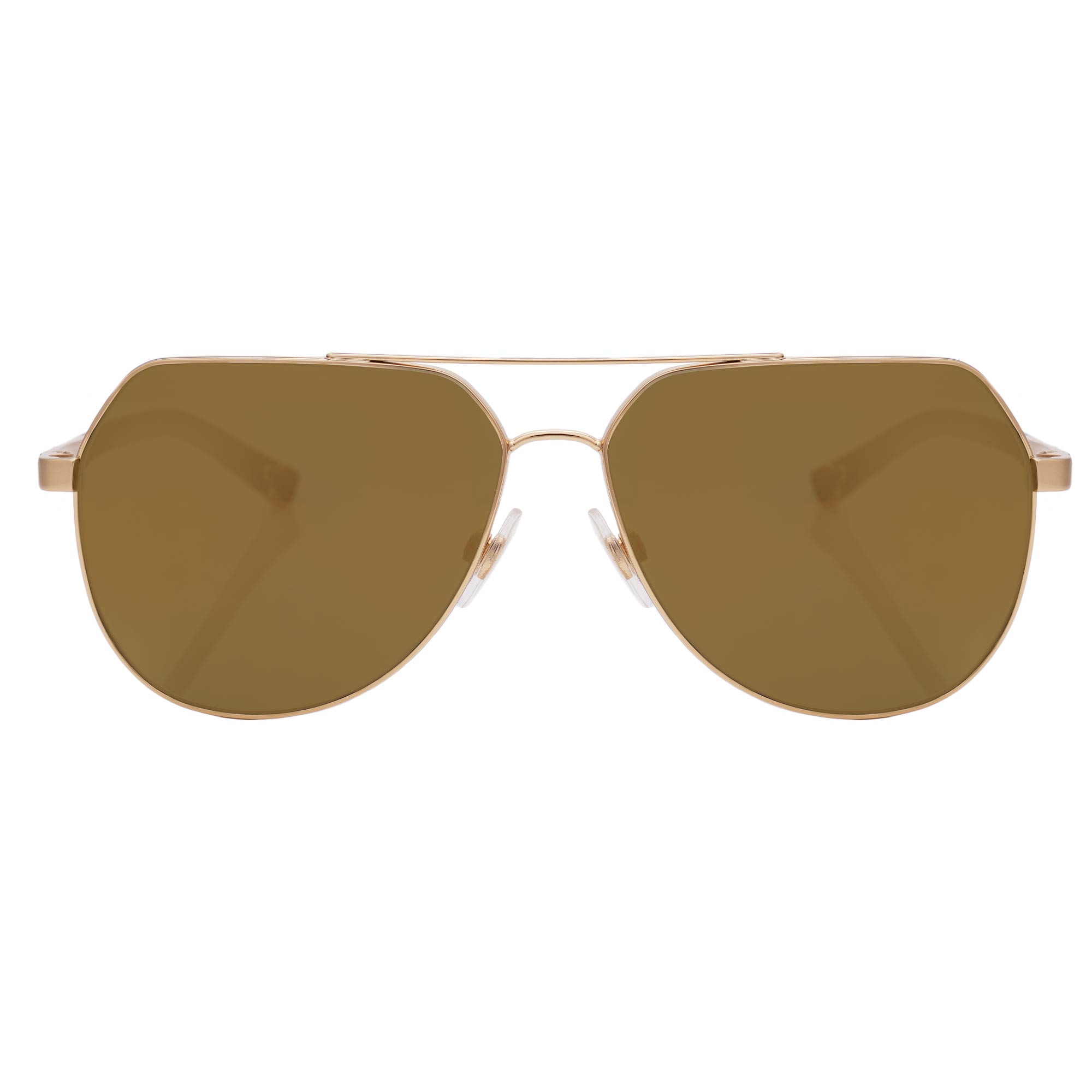 GOLD Edition Pilot Stil Sonnenbrille DG 2133 aus vergodetem Metall mit Box und Etui von DOLCE & GABBANA