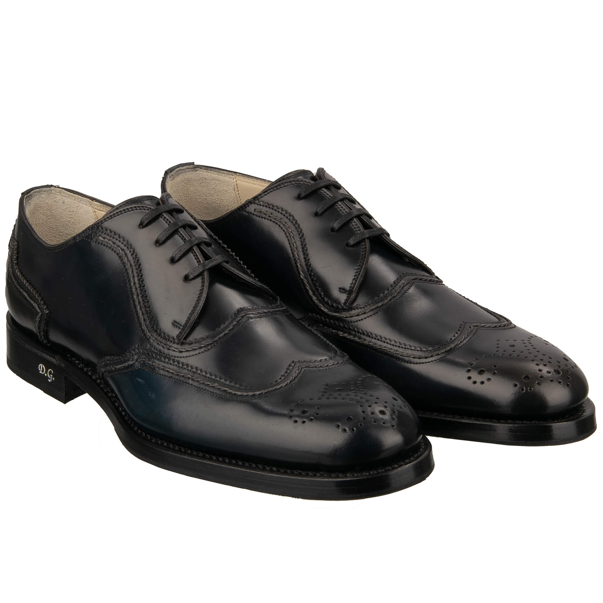 SARTORIA Derby Shoes ROMA with Good Year Sole Blue 41 US 8