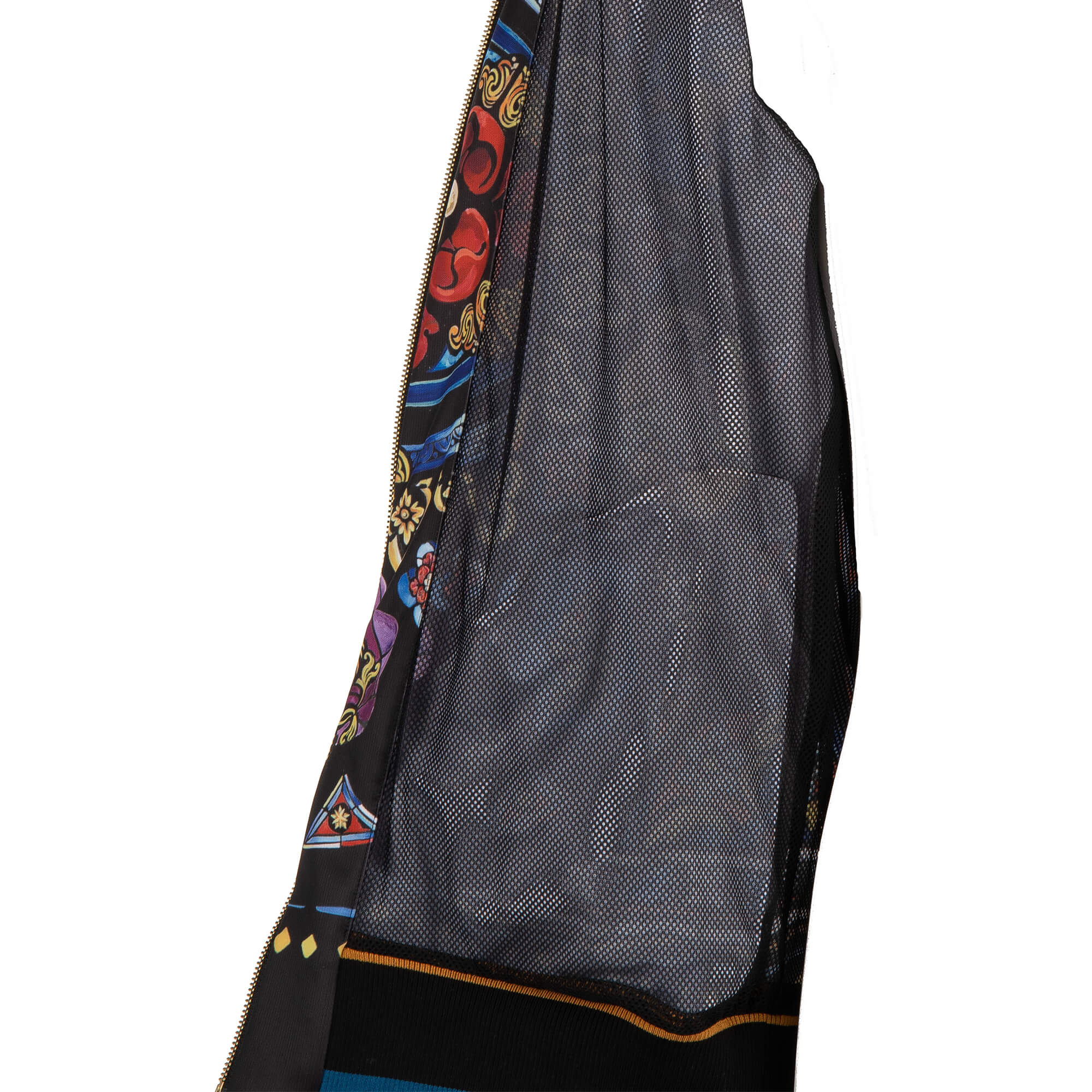 Jacke aus Seide mit Carolus Magnus Design Print und Strick Details von DOLCE & GABBANA