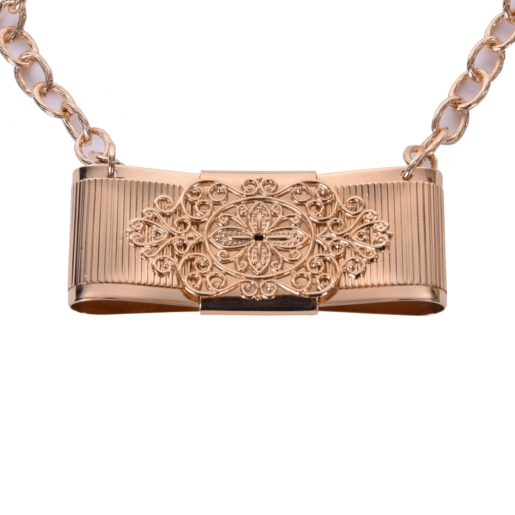 "Fiocco" Necklace/Choker with Crystals and artificial Pearl in Gold by DOLCE & GABBANA